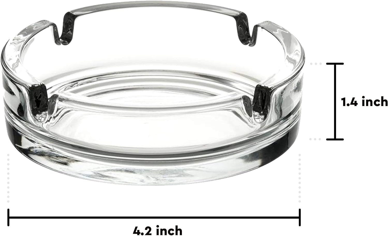 Fargus Glass Ashtrays for Cigarettes Pack of 2