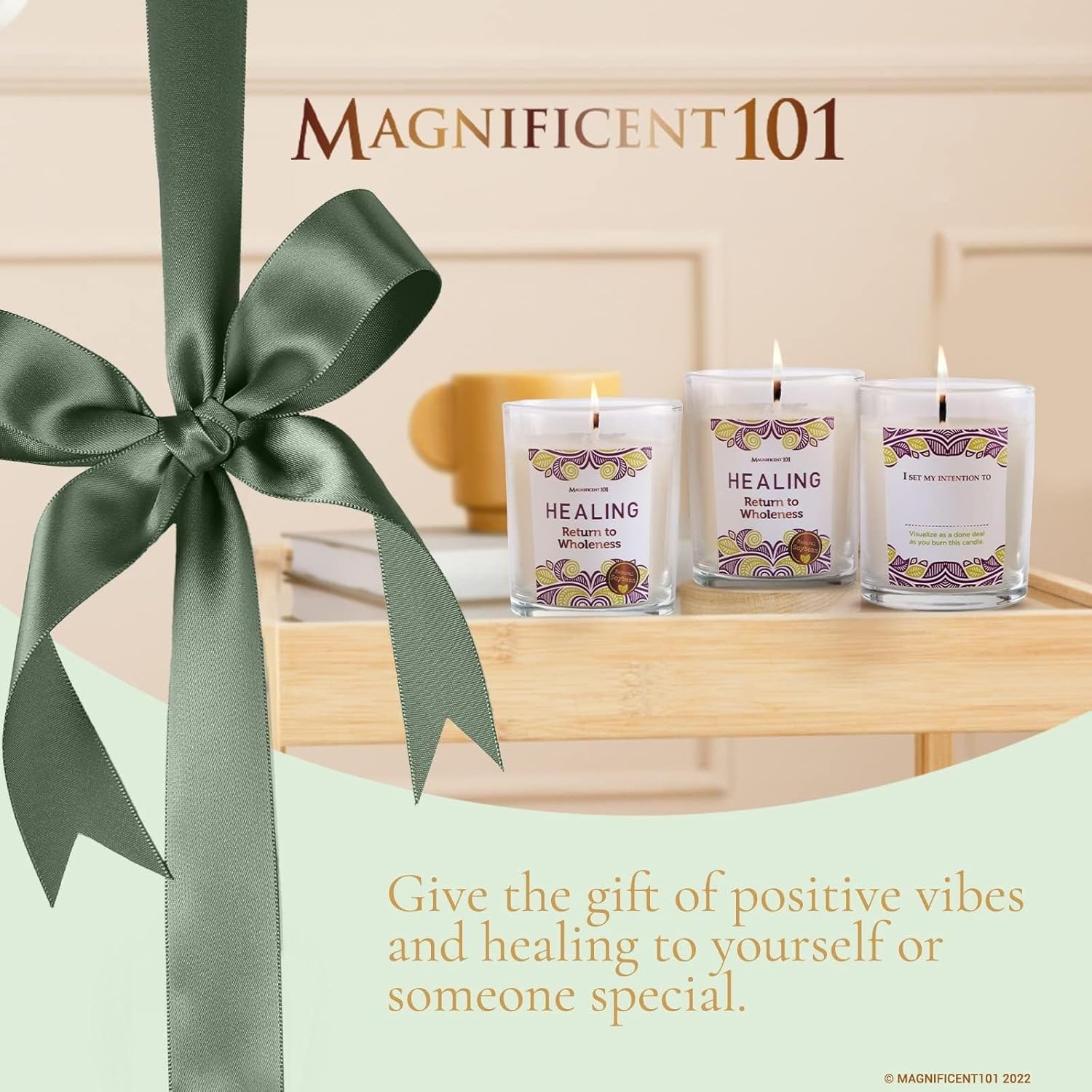 Magnificent 101 Healing Aromatherapy Candles 3-Pack