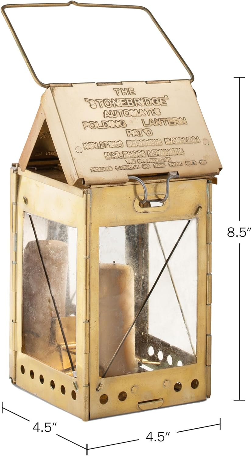 Kings County Tools Decorative Brass Candle Lantern
