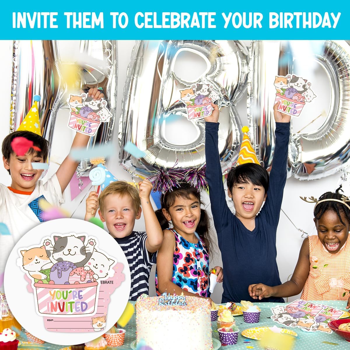 Doguiei Lets Pawty Birthday Party Invitations Cards with Envelopes