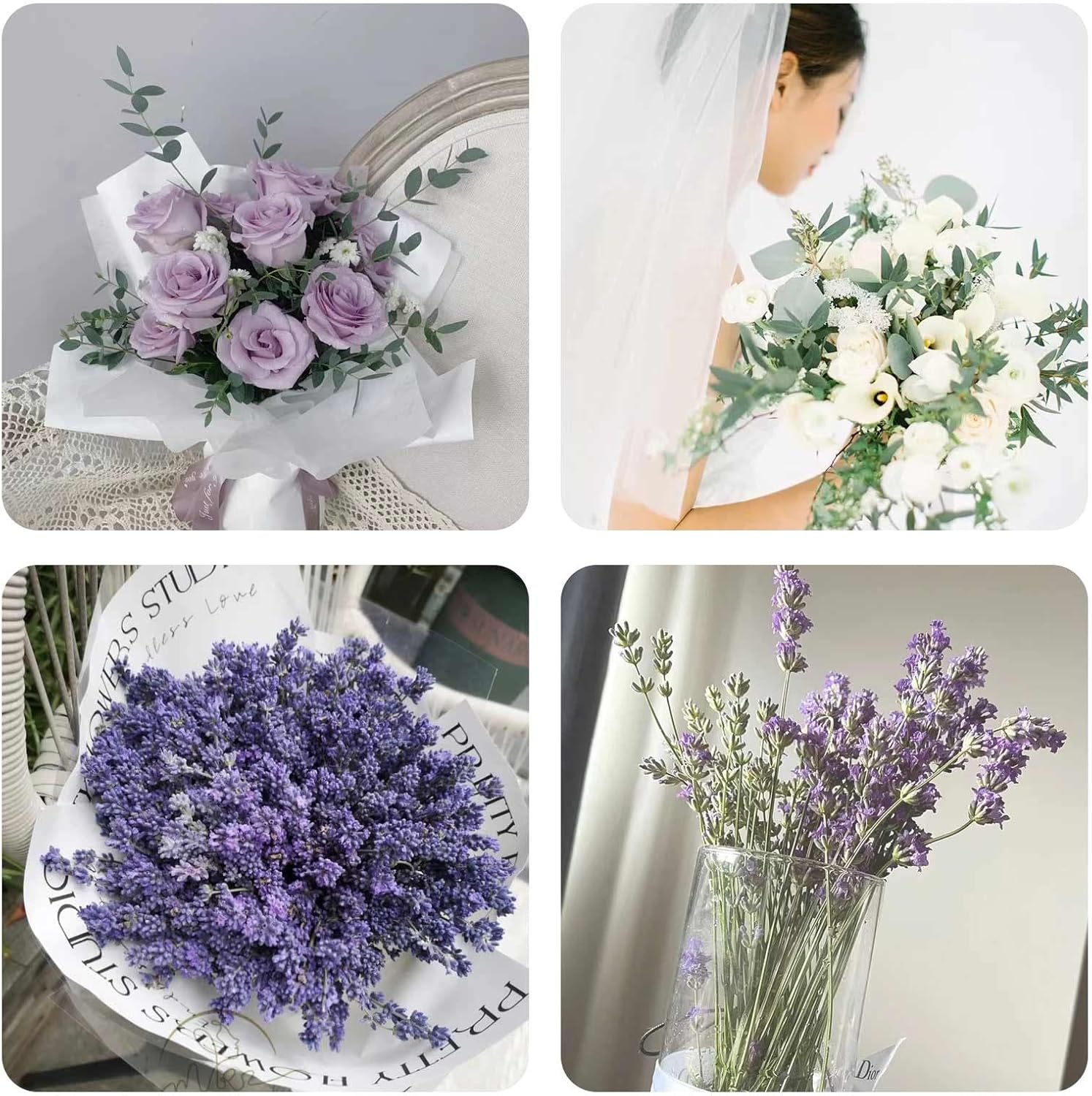 Dried Eucalyptus and Lavender Bundle for Bathroom Decor