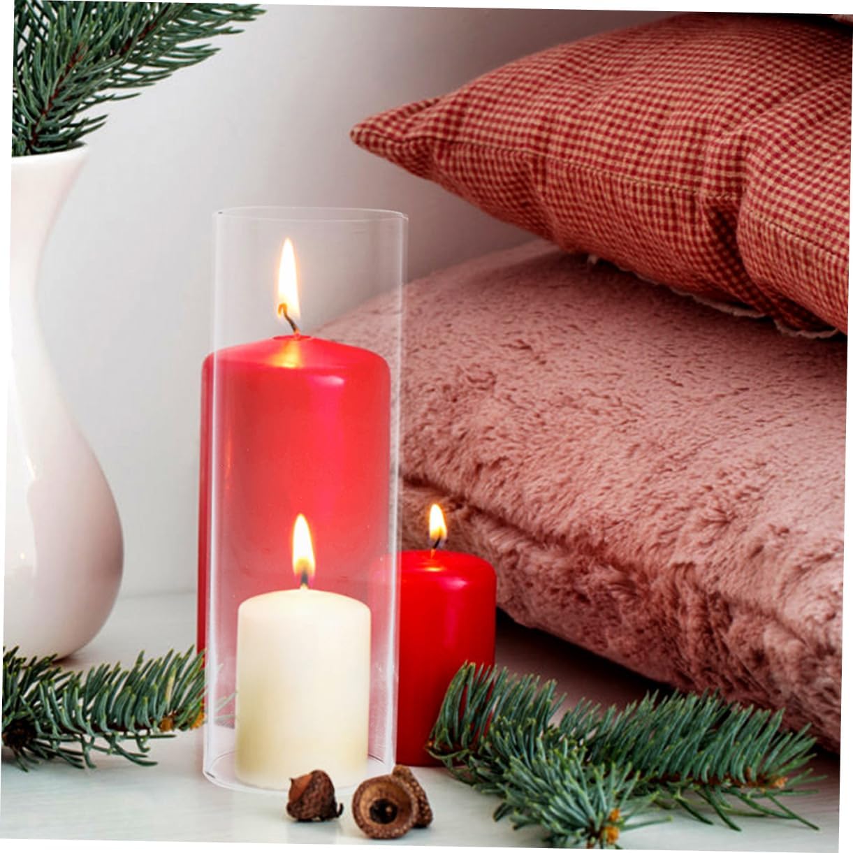 Windproof Candle Shade Glass Tube Decor