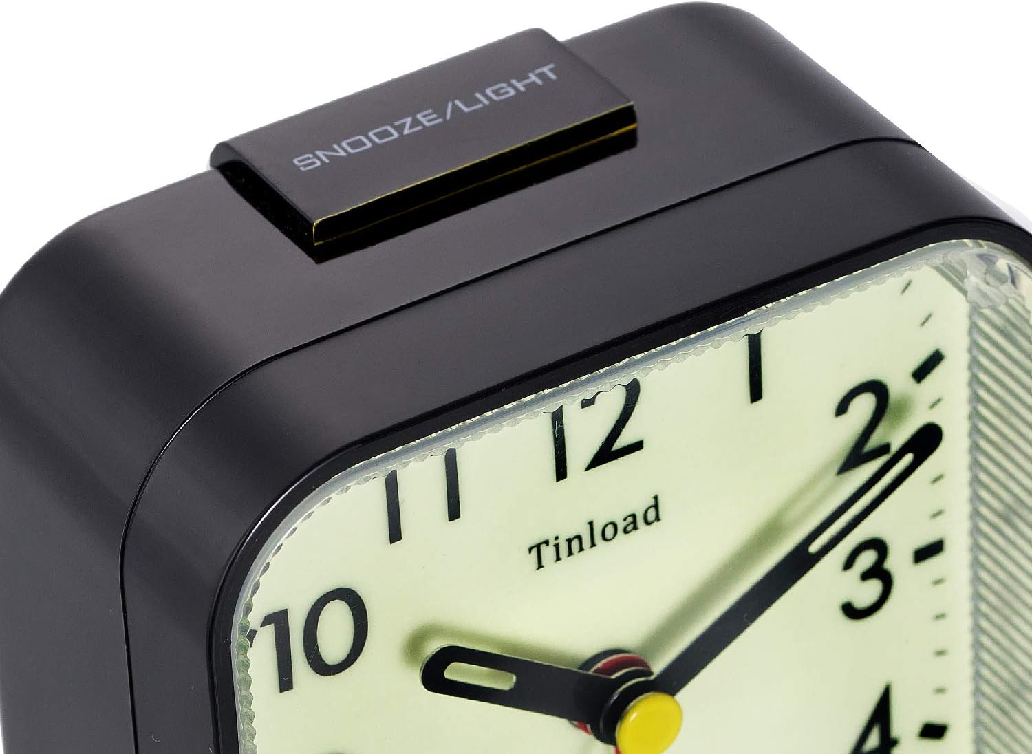 Glow in Dark Analog Alarm Clock with Silent Non-Ticking Design