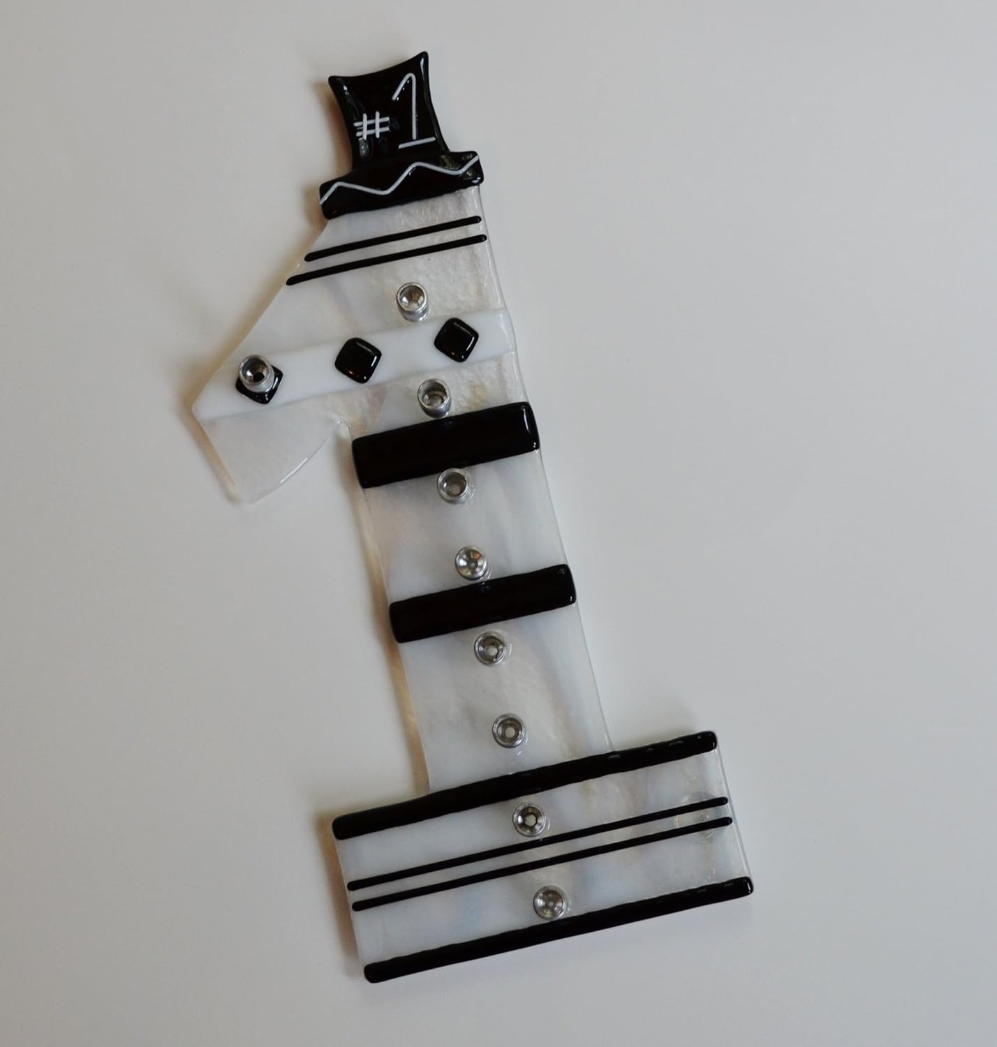 Handmade Number One Glass Menorah by YafitGlass
