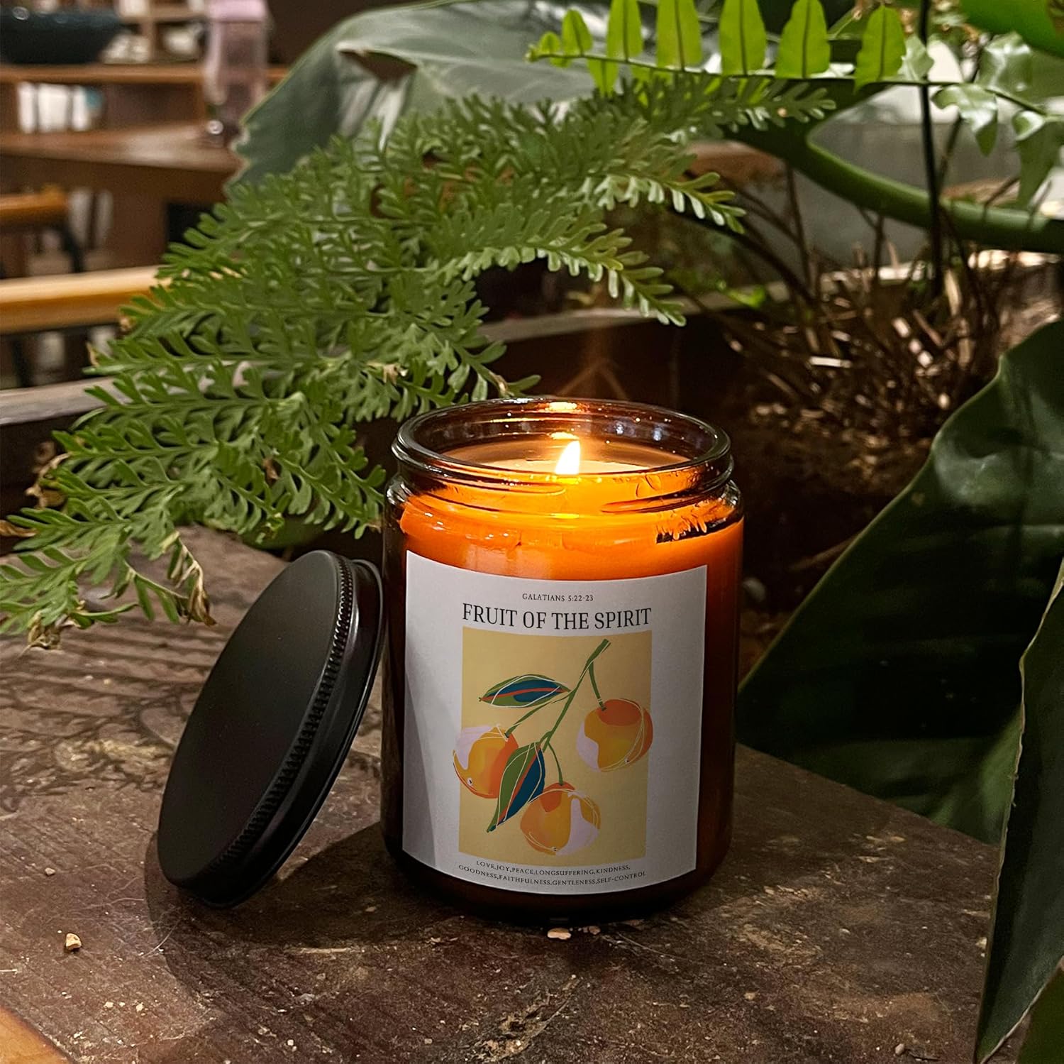 Galatians 522-23 Christian Candle 8oz