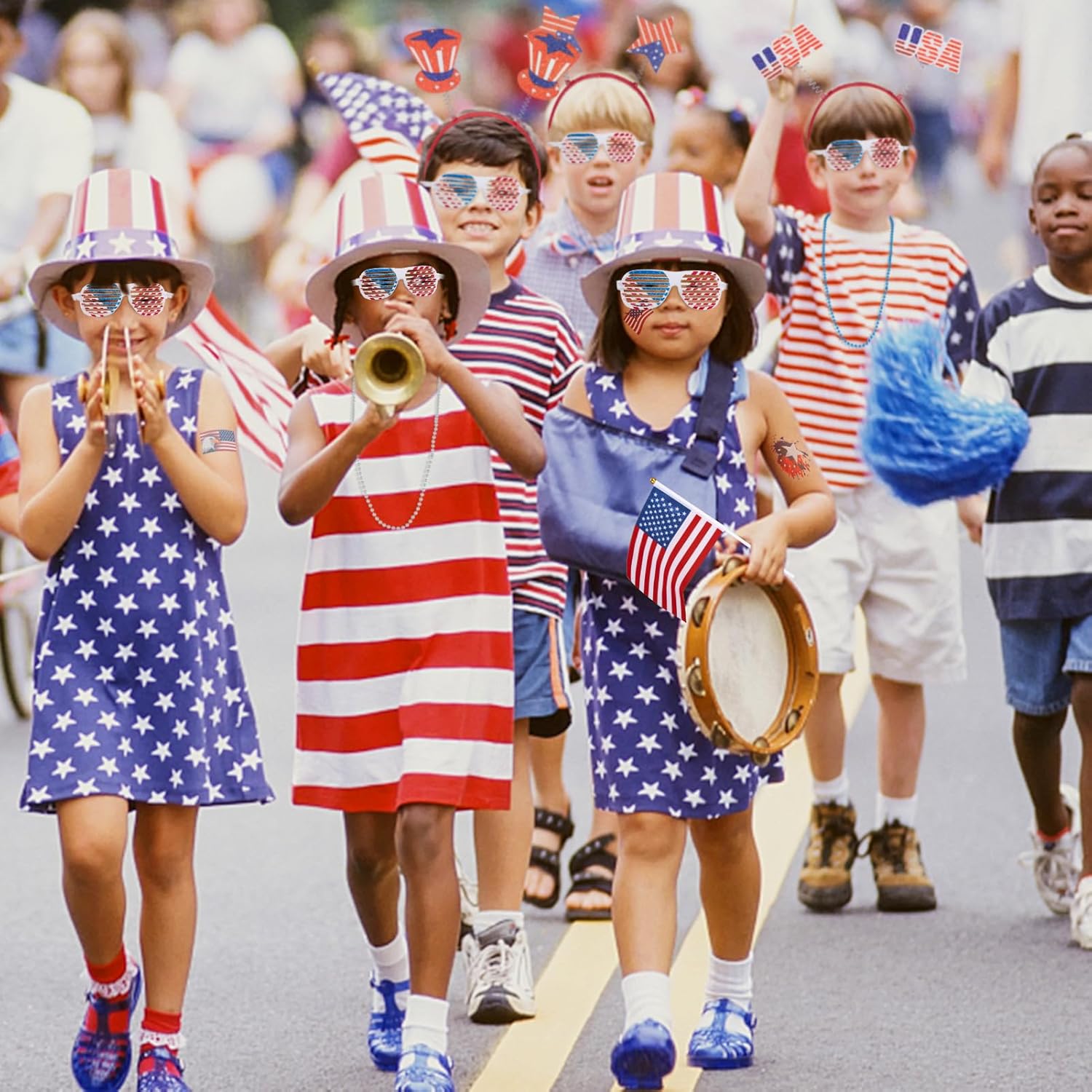 65pcs Patriotic Party Supplies for 4th of July Celebration