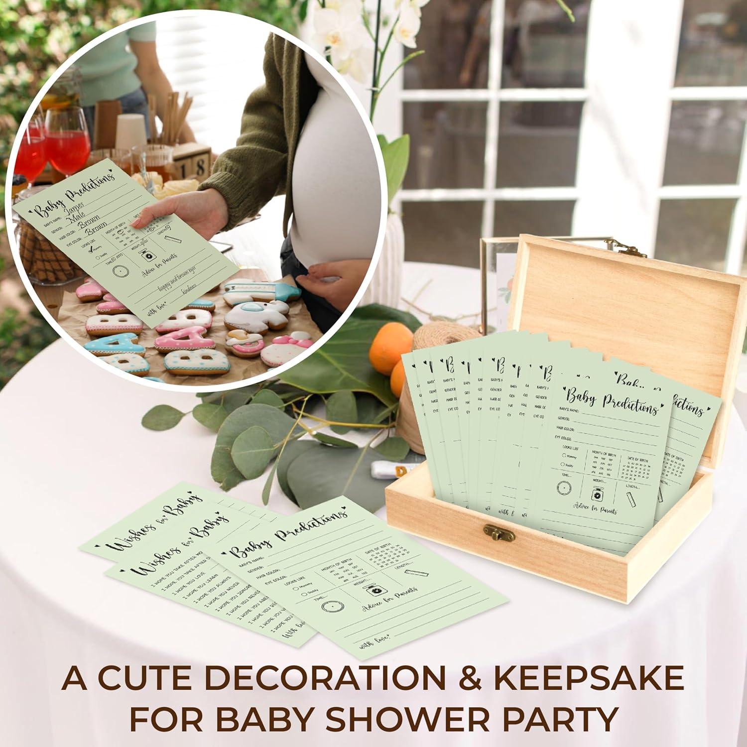 30 Piece Baby Prediction Cards for Baby Shower