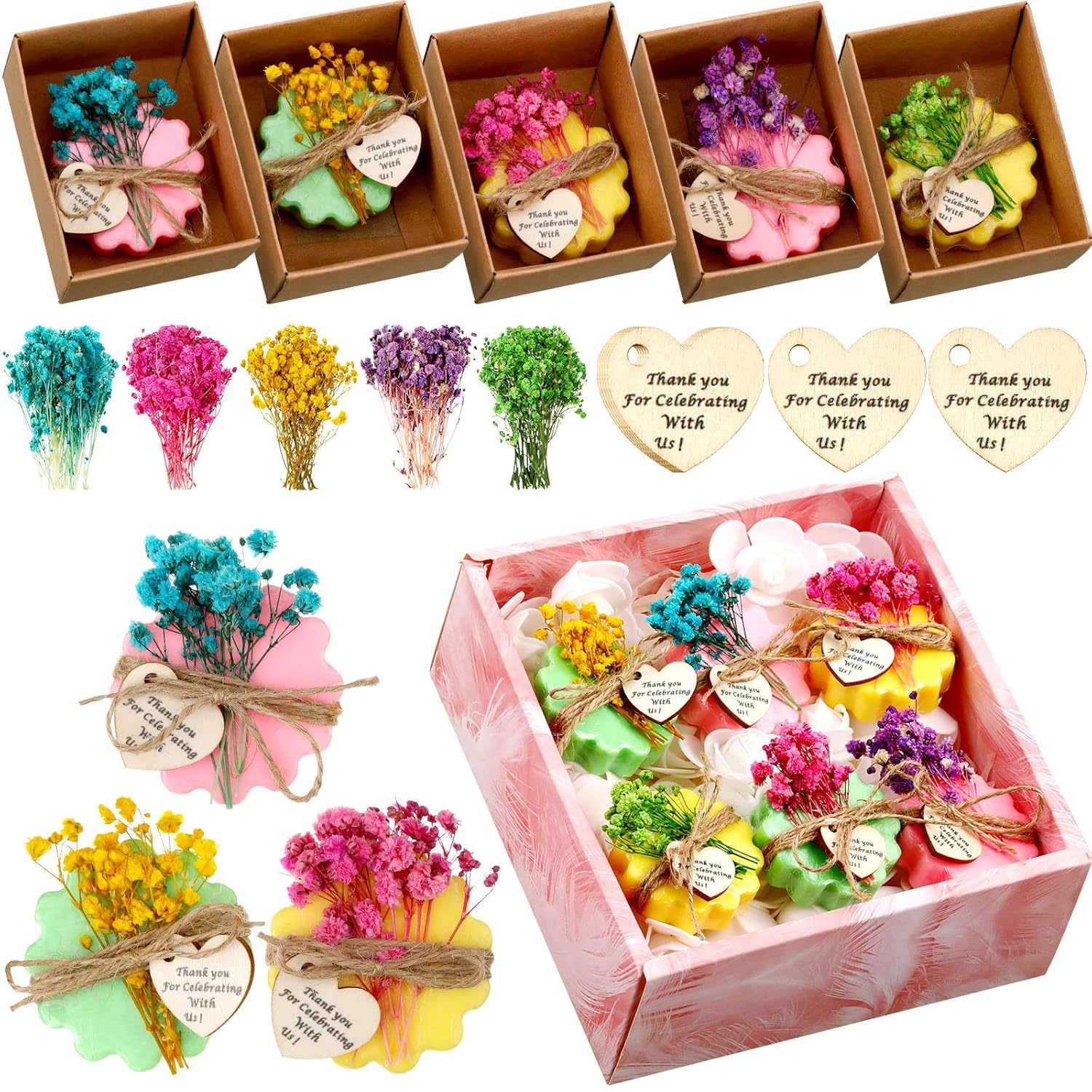 Kigeli 45pcs Soap Favors DIY Wedding Bridal Shower Gift Set