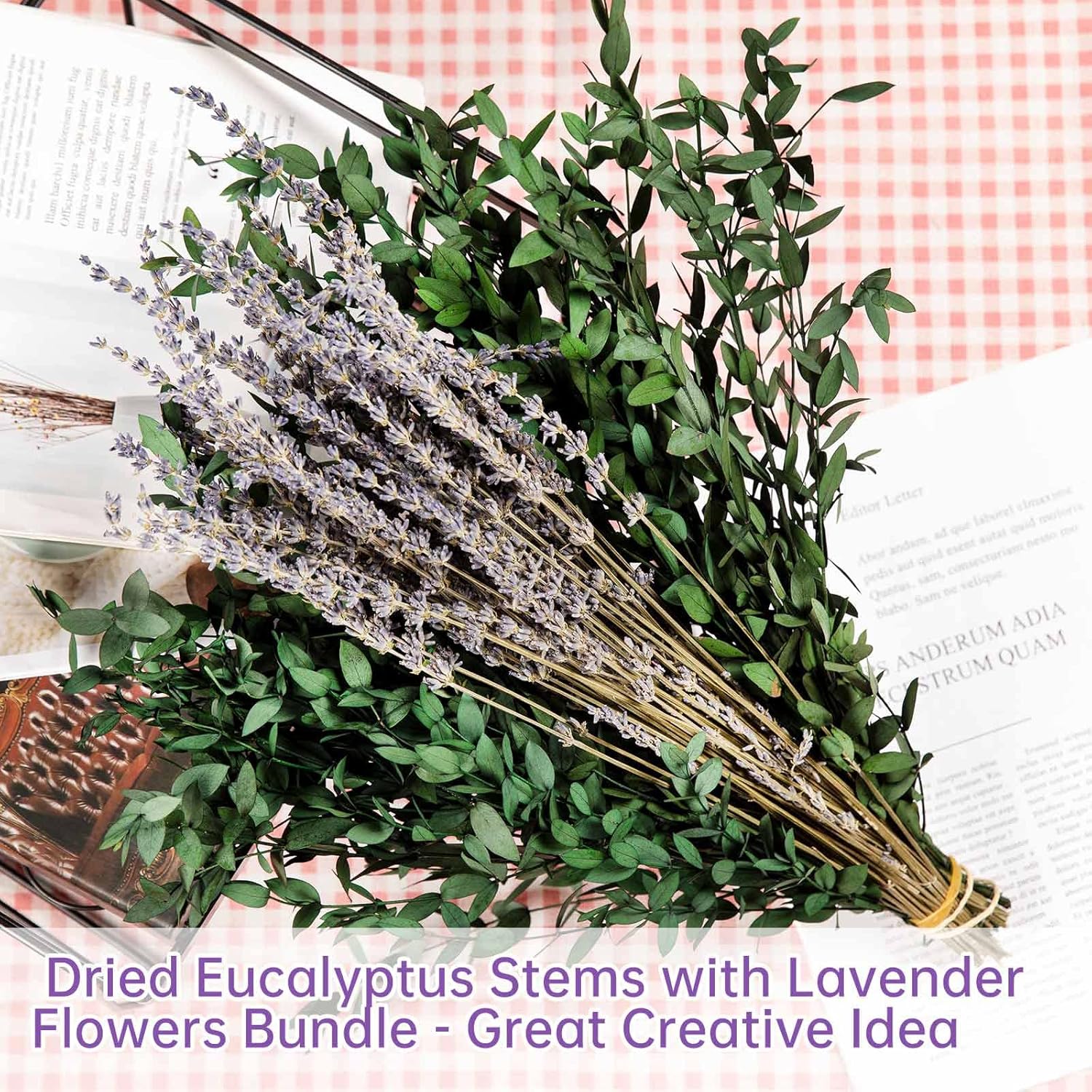 Dried Eucalyptus and Lavender Bundle for Bathroom Decor
