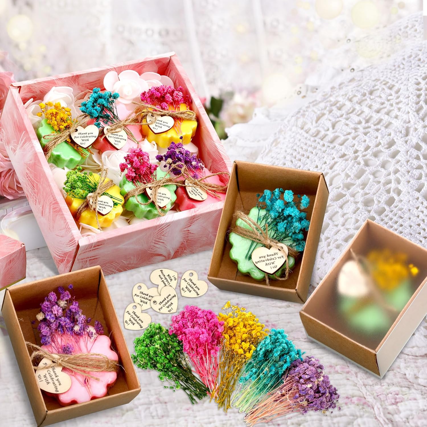 Kigeli 45pcs Soap Favors DIY Wedding Bridal Shower Gift Set