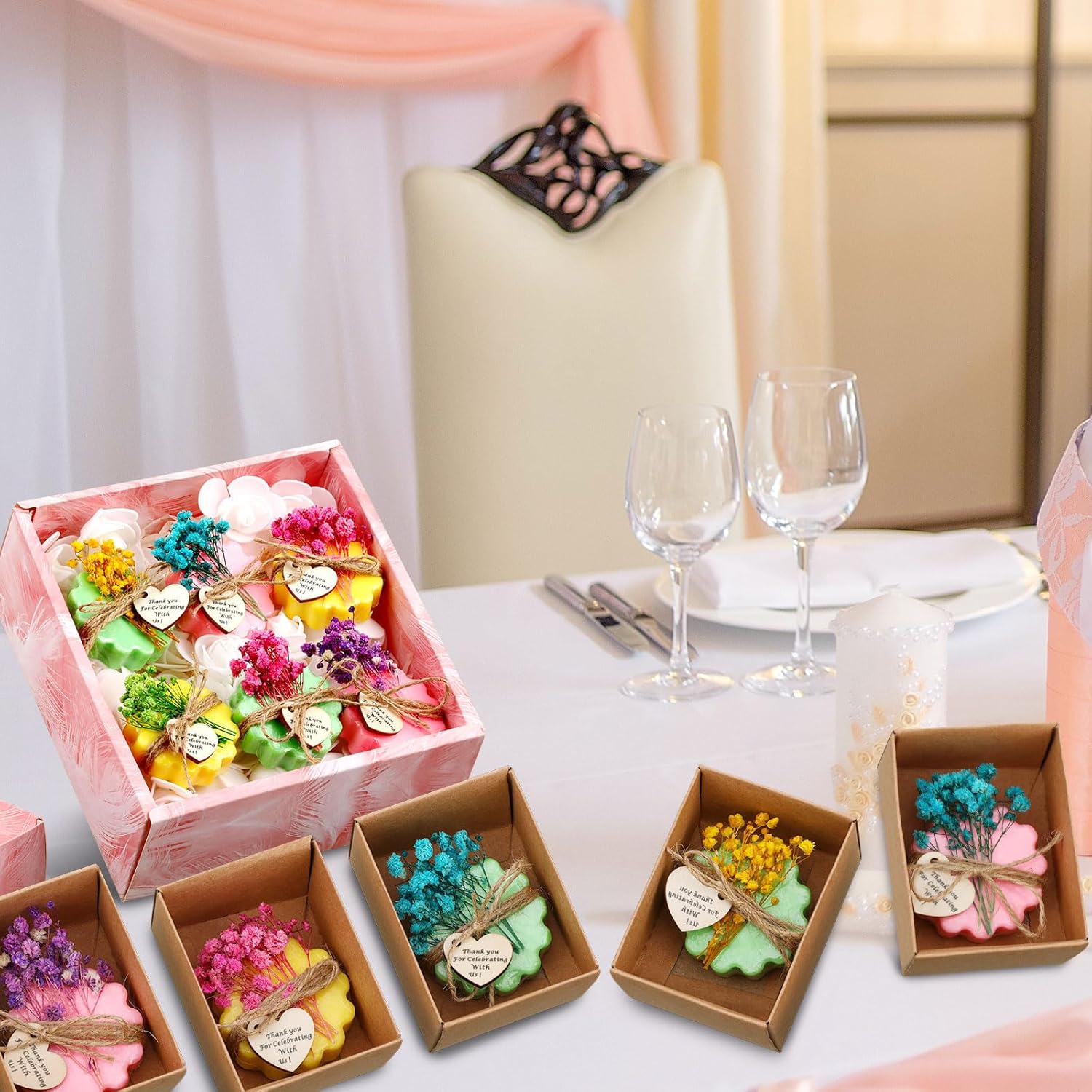 Kigeli 45pcs Soap Favors DIY Wedding Bridal Shower Gift Set