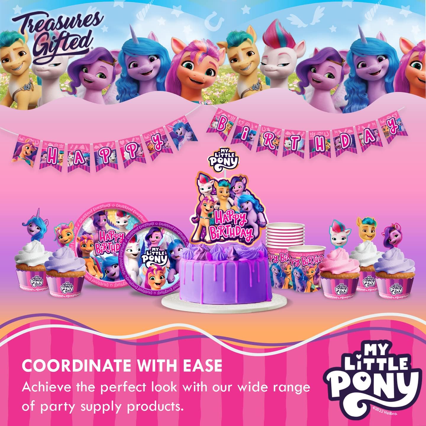 Treasures Gifted My Little Pony Dessert Plates 16ct - 7in