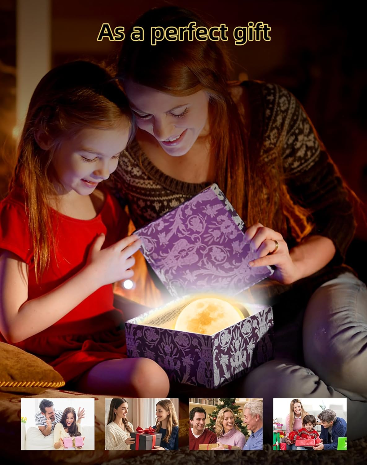 INSSISAIN Sunrise Alarm Clock with Moon Lamp and Nature Sounds