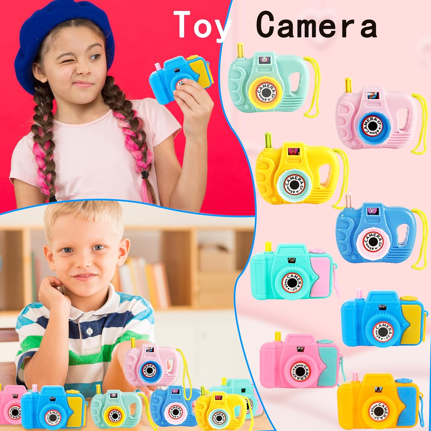 Hoarost 32 Pcs Mini Toy Camera Bulk Set for Kids