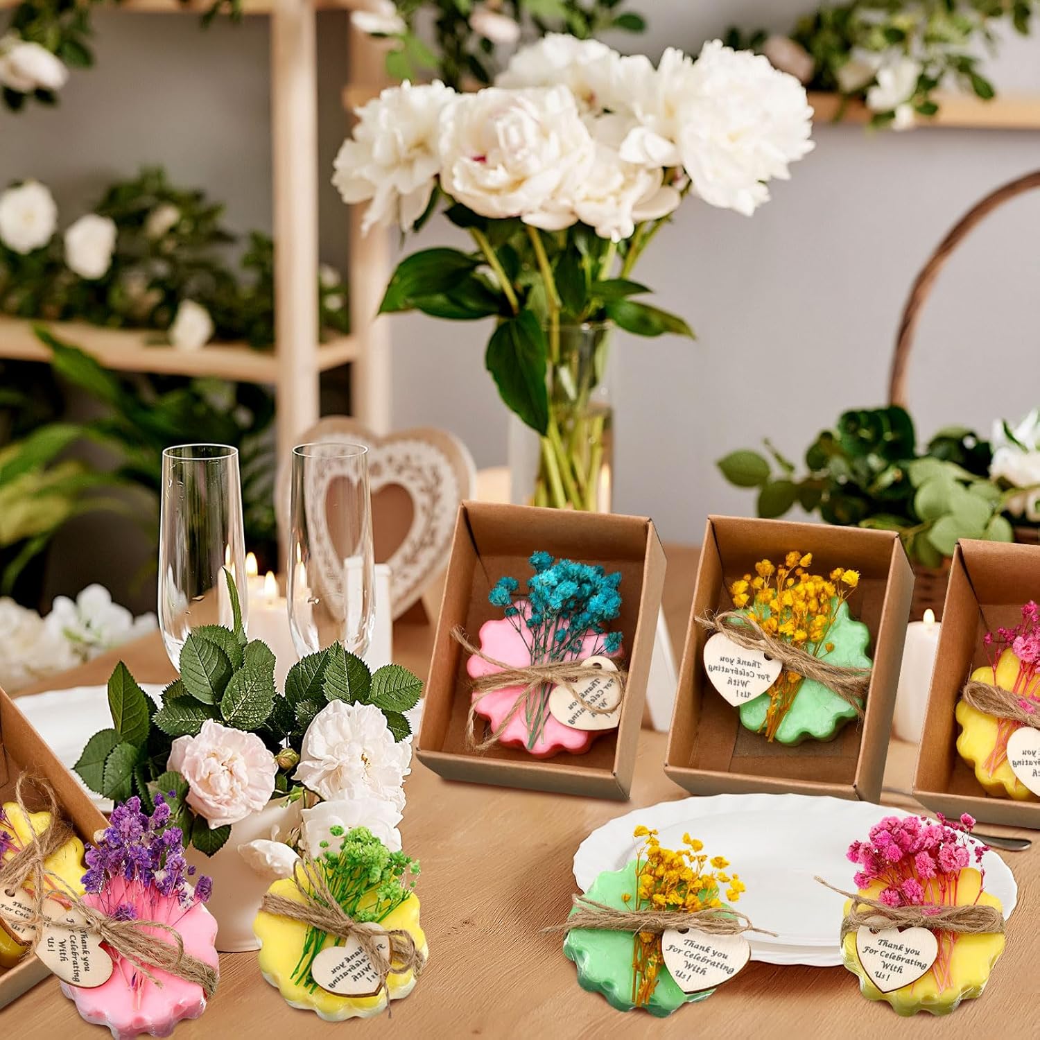 Kigeli 45pcs Soap Favors DIY Wedding Bridal Shower Gift Set