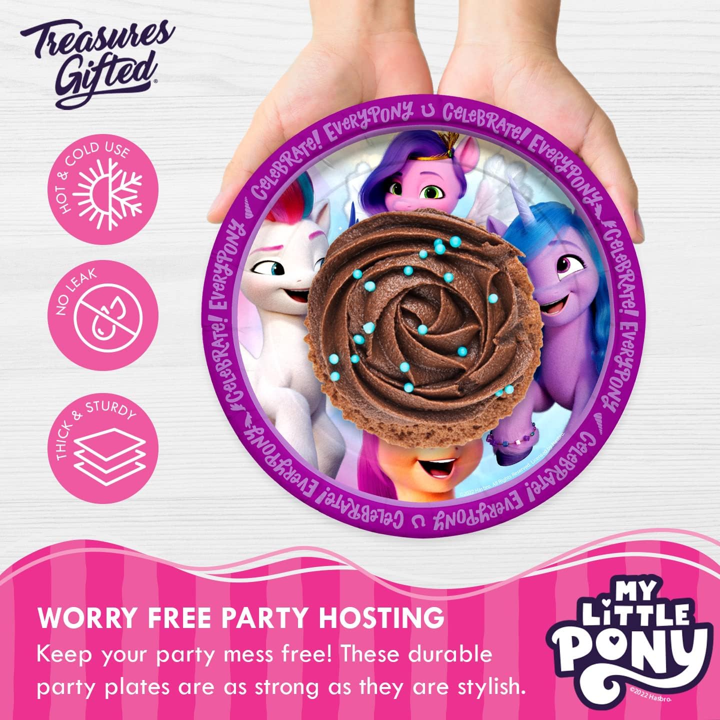 Treasures Gifted My Little Pony Dessert Plates 16ct - 7in