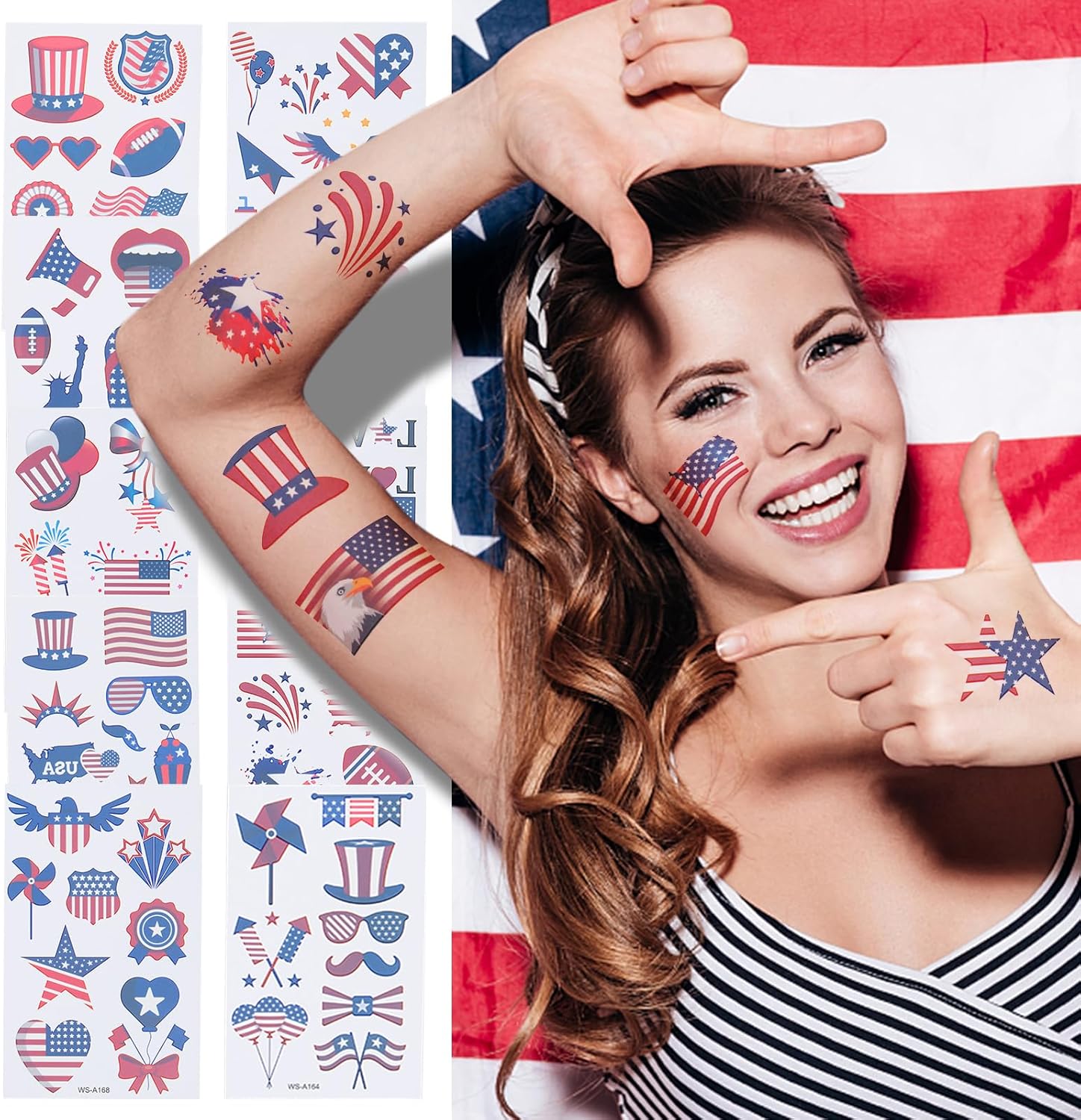 65pcs Patriotic Party Supplies for 4th of July Celebration