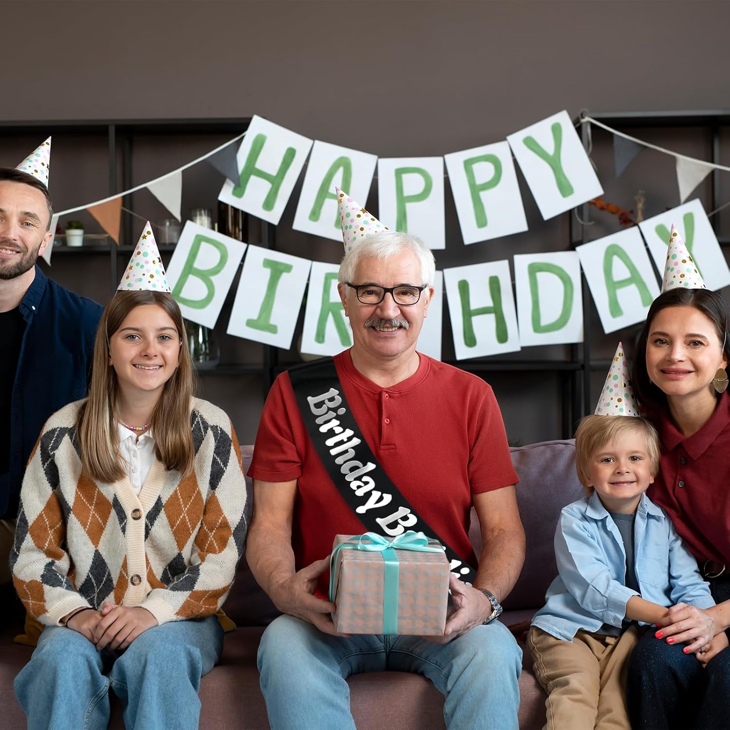 Birthday Baddie Sash with Silver Foil