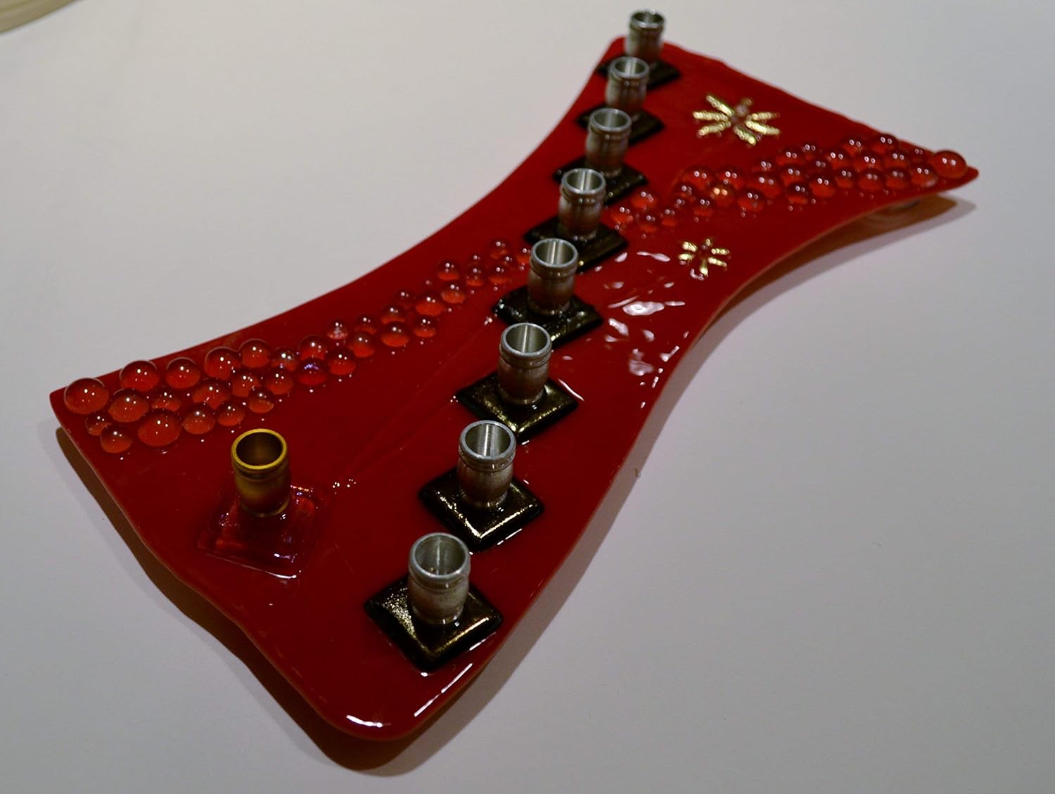 Red Hot Menorah by YafitGlass 1