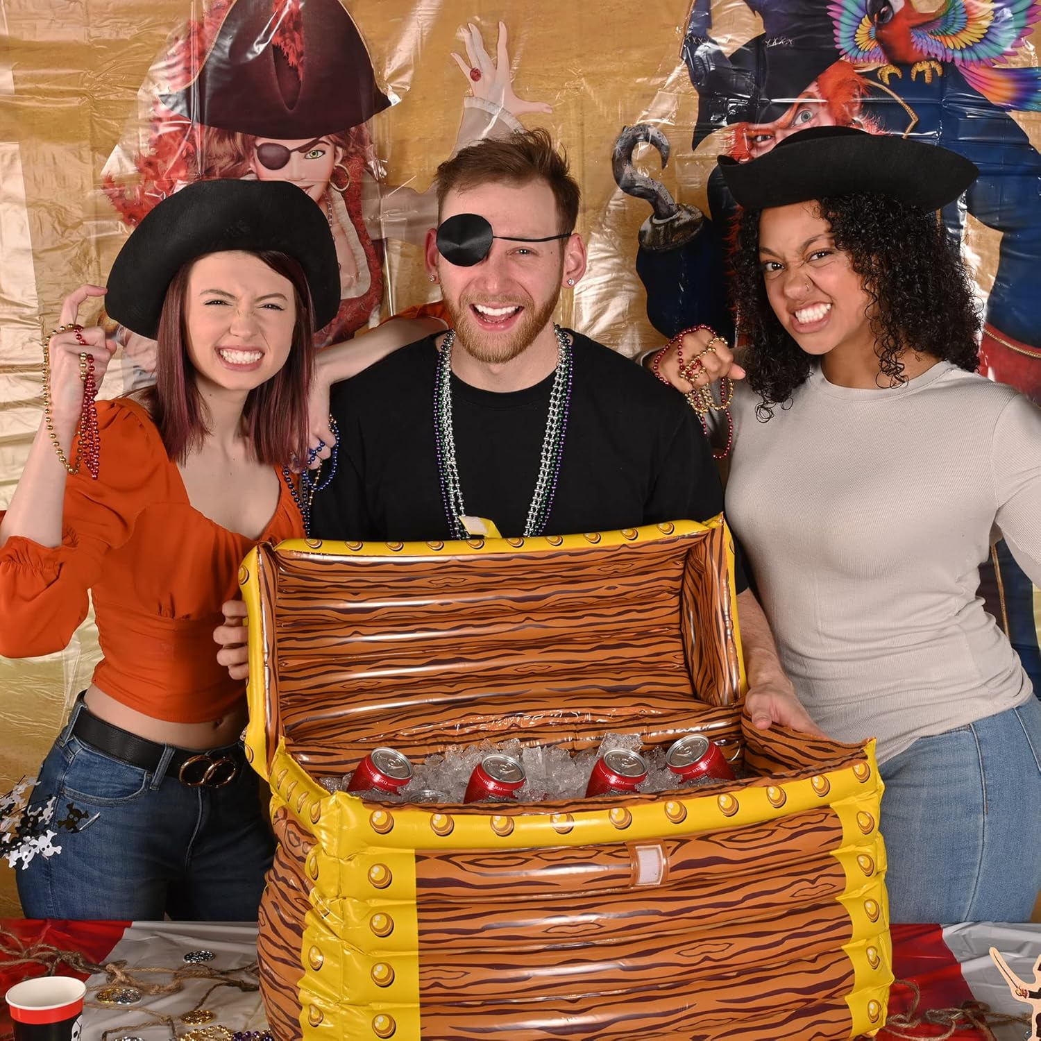Beistle 3-Pack Inflatable Treasure Chest Coolers