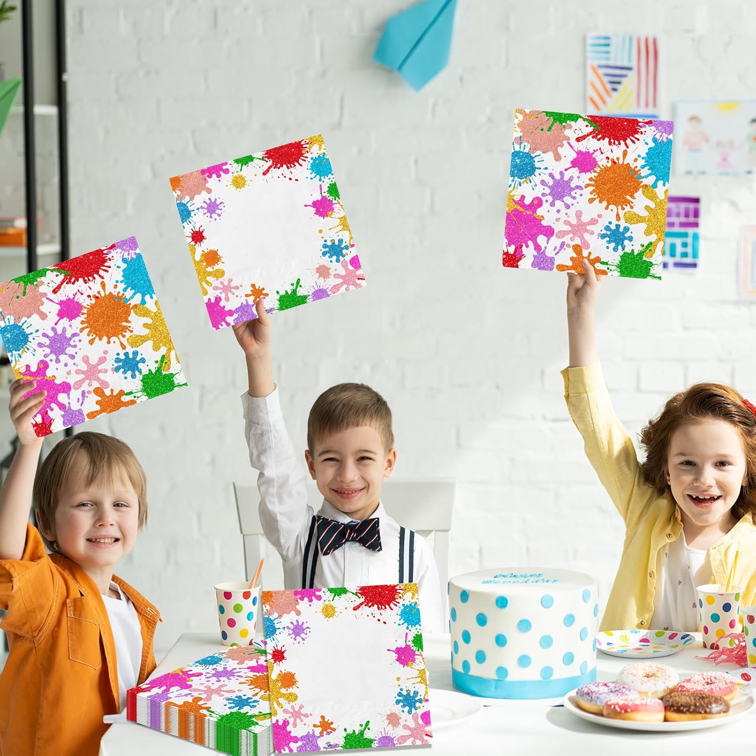 Art Paint Napkins 40Pcs Birthday Party Decorations