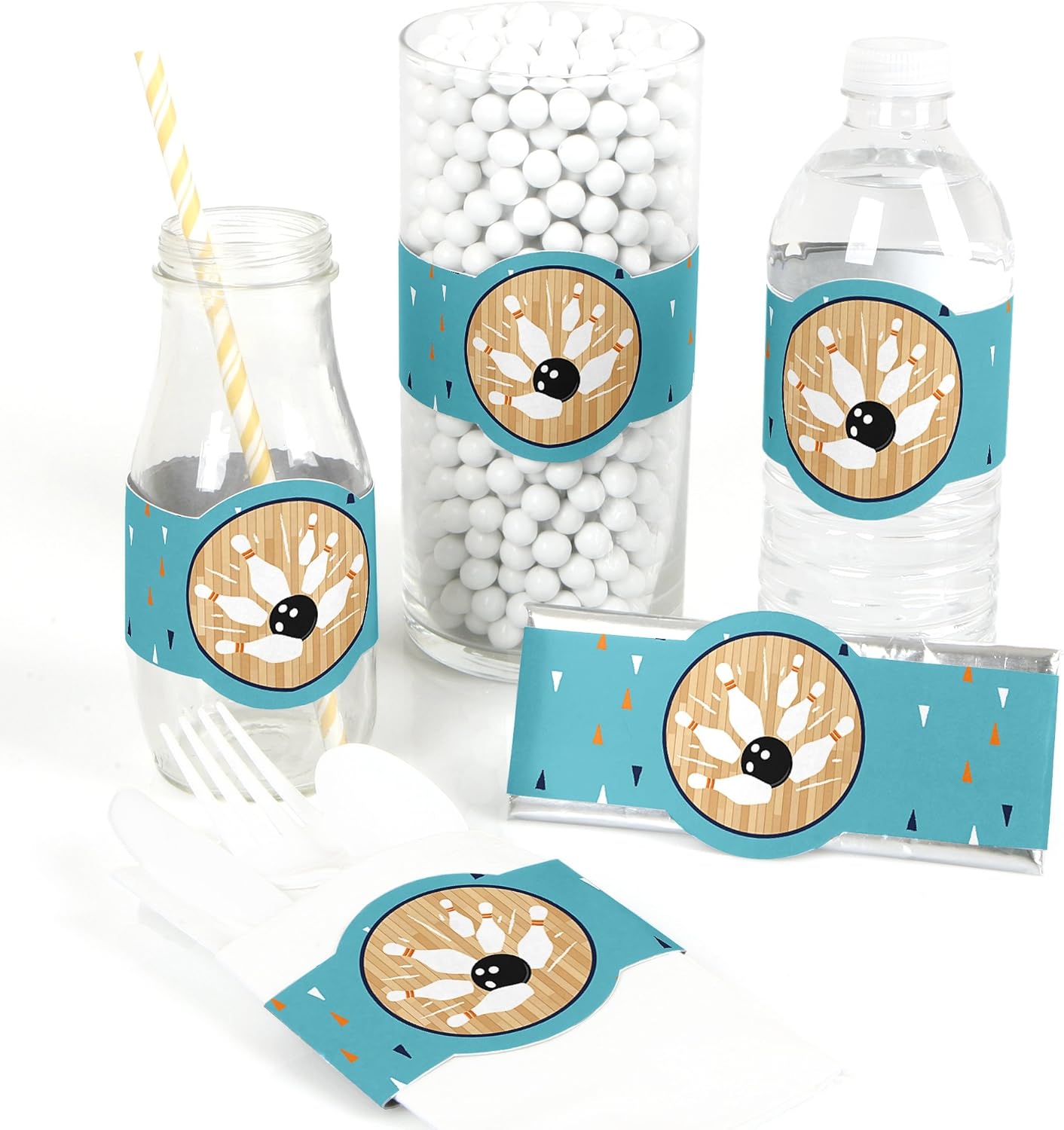 Strike Up the Fun Bowling Party Wrappers Set of 15