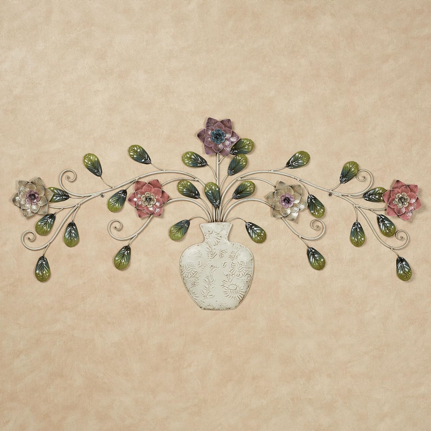Touch of Class Aldelaid Pastel Floral Vase Wall Sculpture