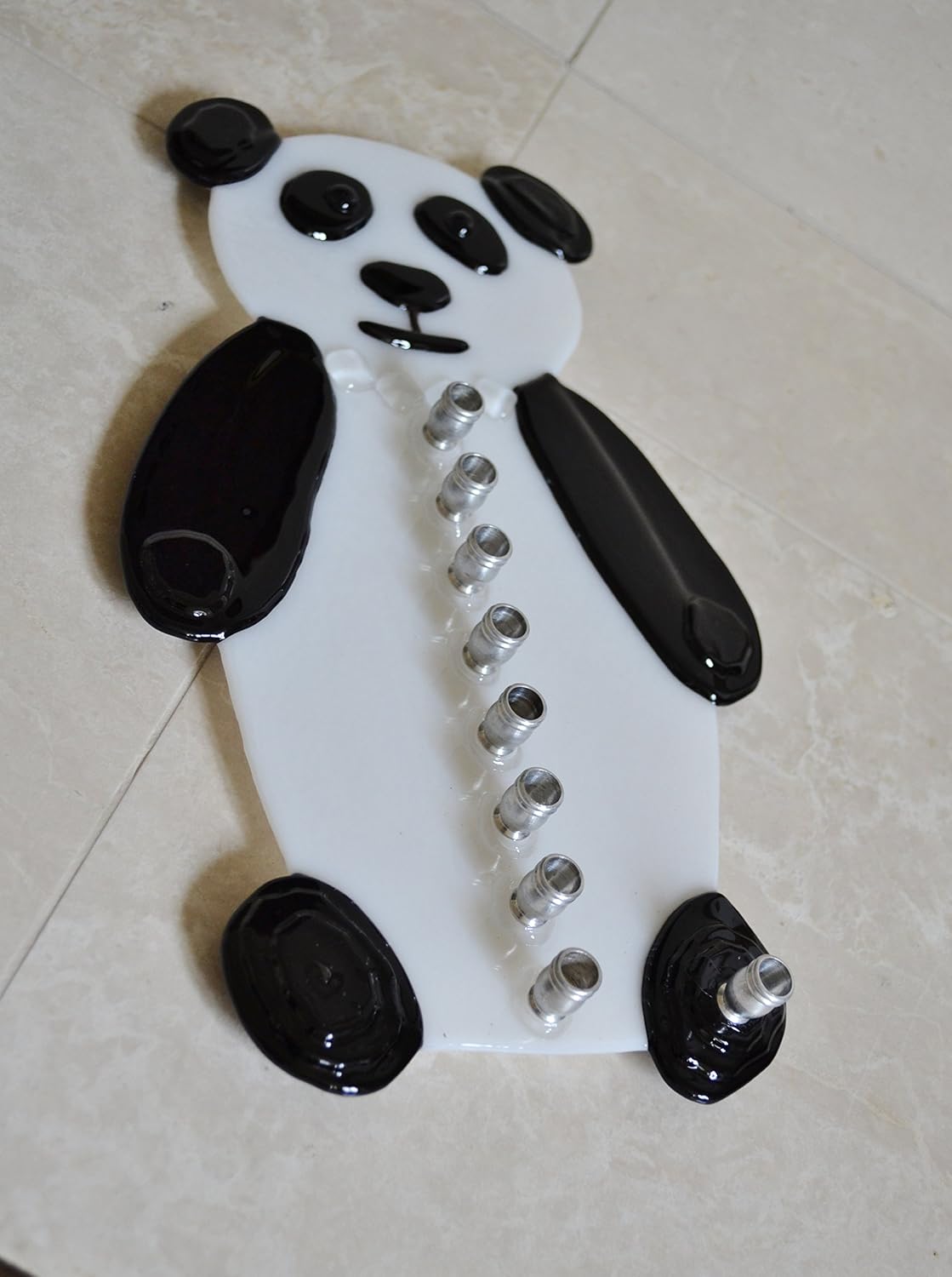 Panda Bear Glass Menorah by YafitGlass 1