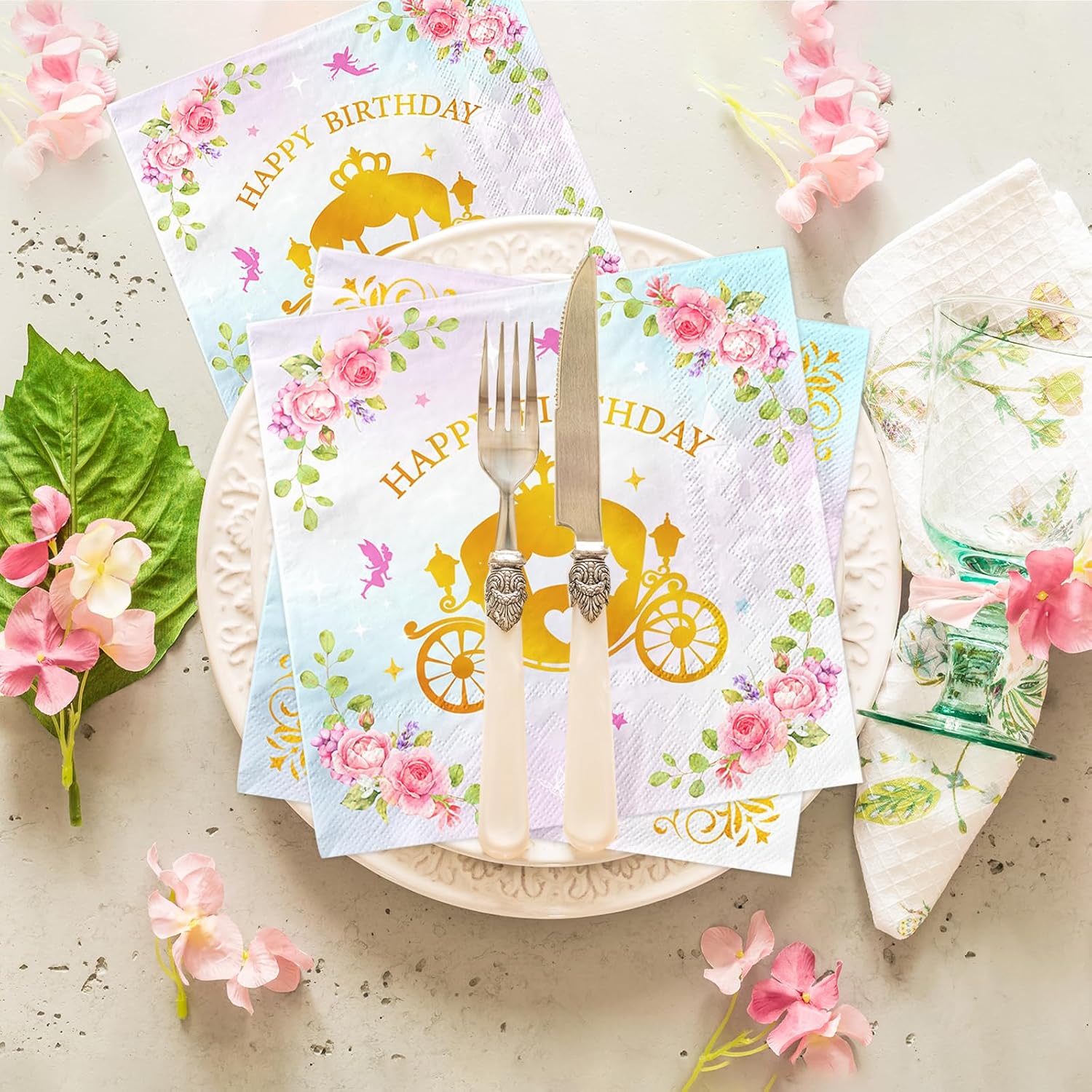 Four Ever A Princess Birthday Napkins Set 48pcs