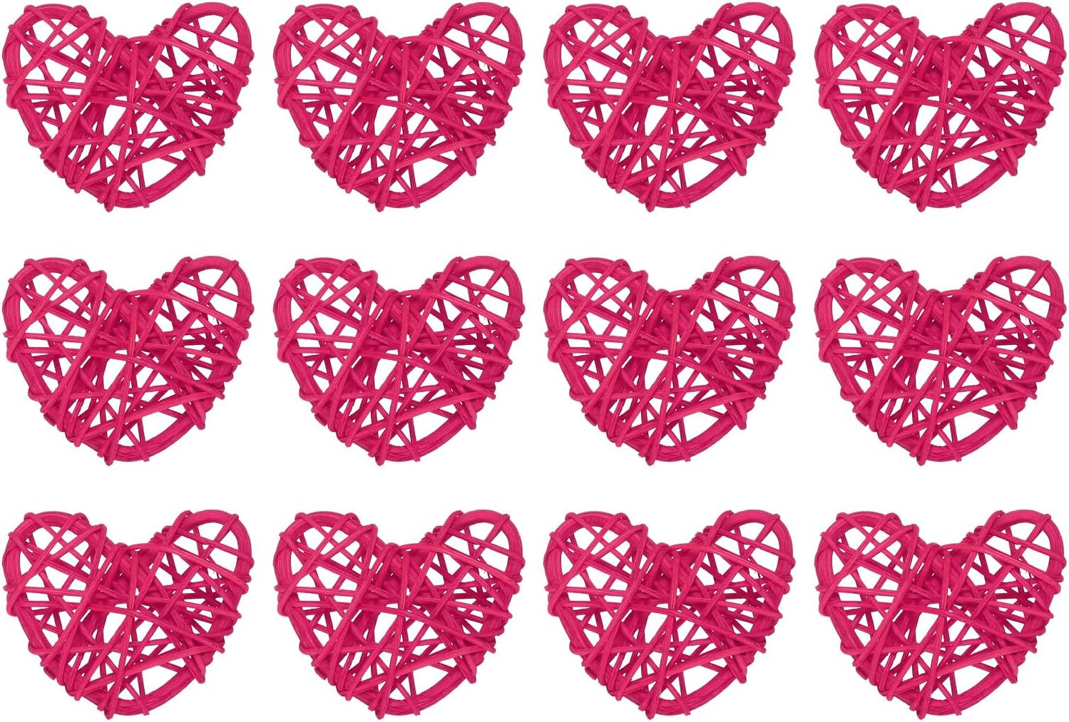 MECCANIXITY 20Pcs Heart Shaped Rattan Ball Vase Filler 1