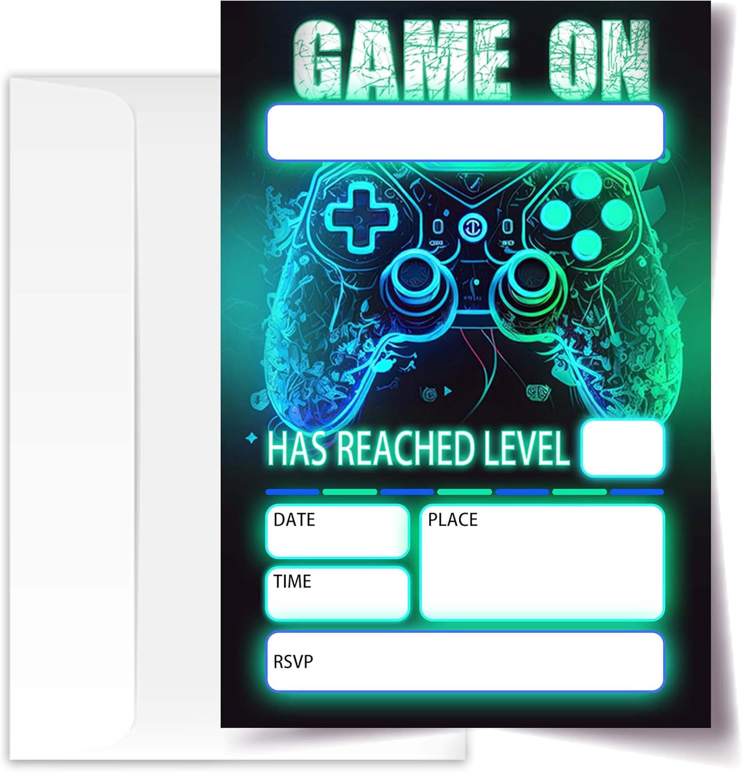 Gamer Birthday Invitations Set of 20