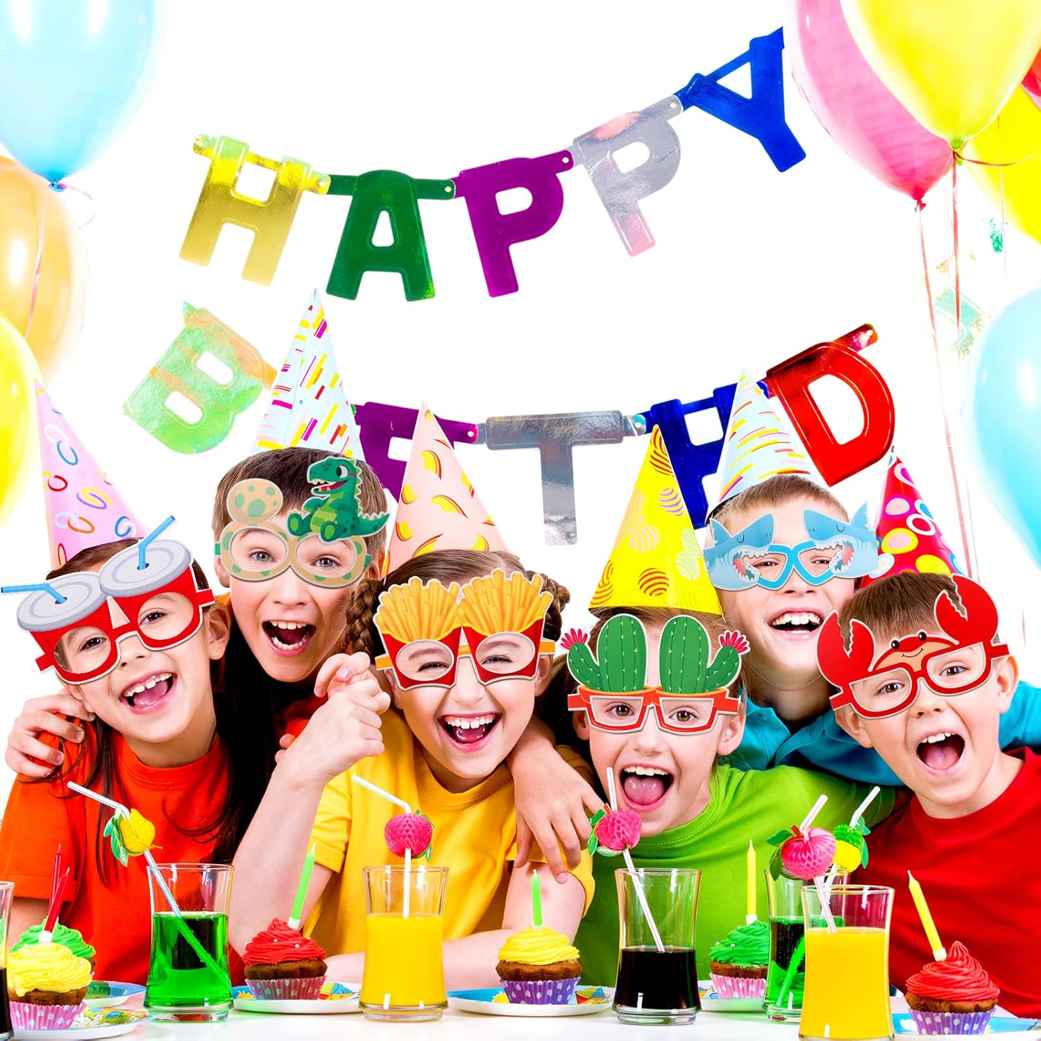 48 Pcs Funny Hawaiian Party Sunglasses