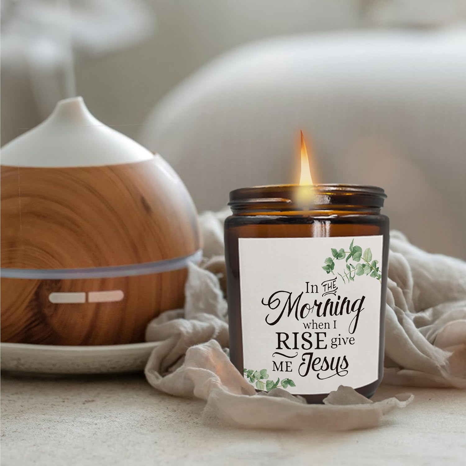 Mancheng ZI Christian Candle - Give Me Jesus Inspirational Gift for Women