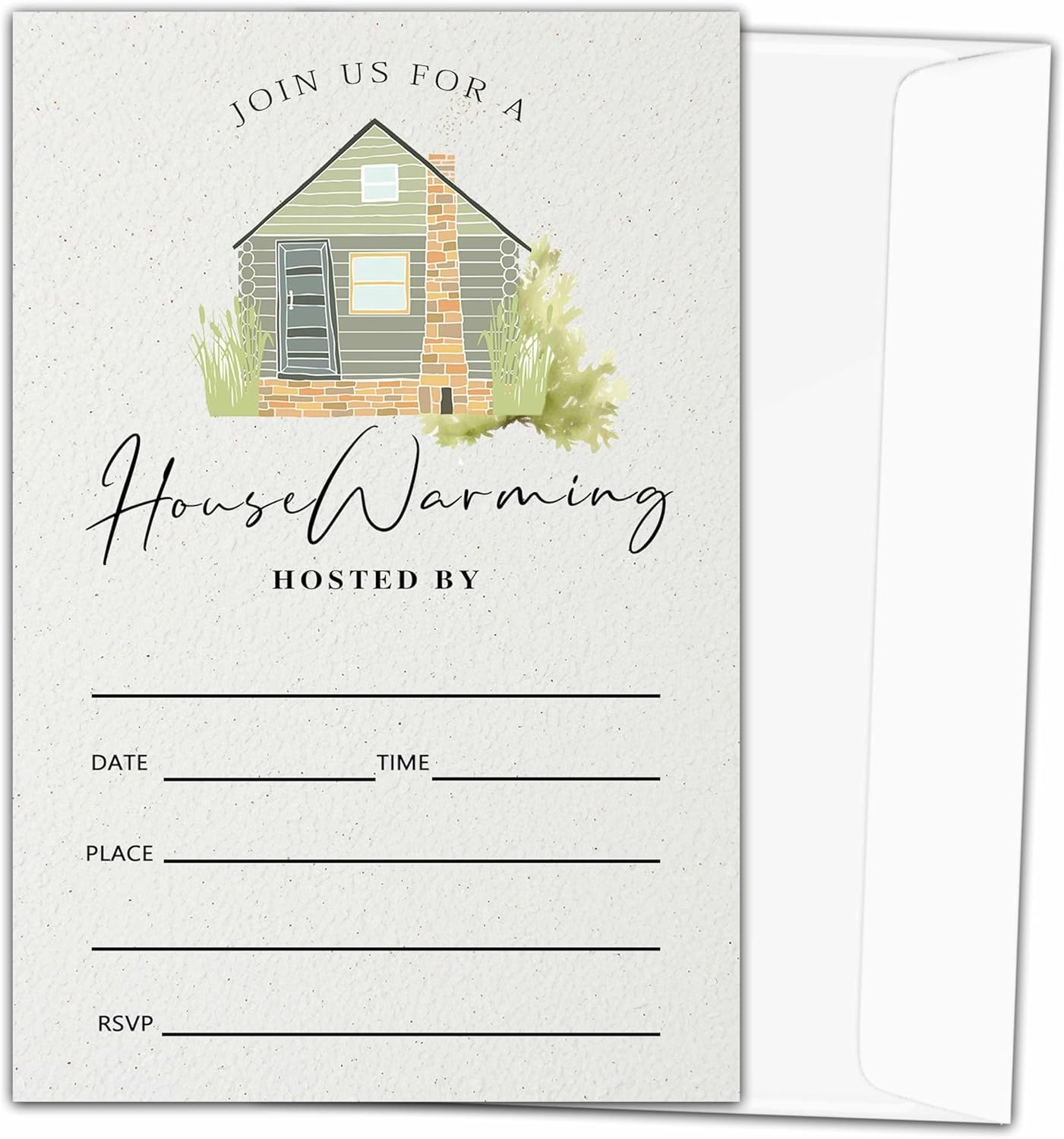 20 Piece Modern Home Invitation Cards with Envelopes