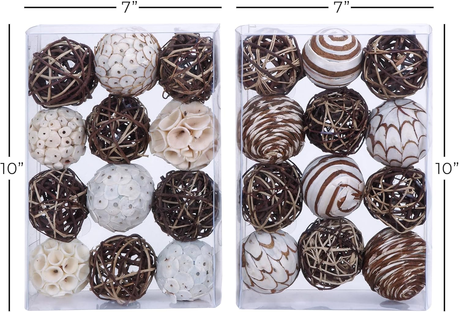 Deco 79 Dried Plant Decorative Ball Set of 2