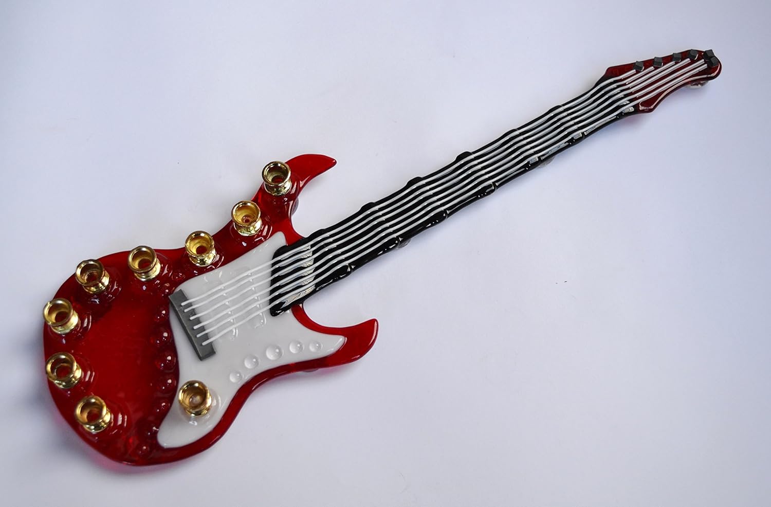 Electric Guitar Glass Menorah by YafitGlass 1