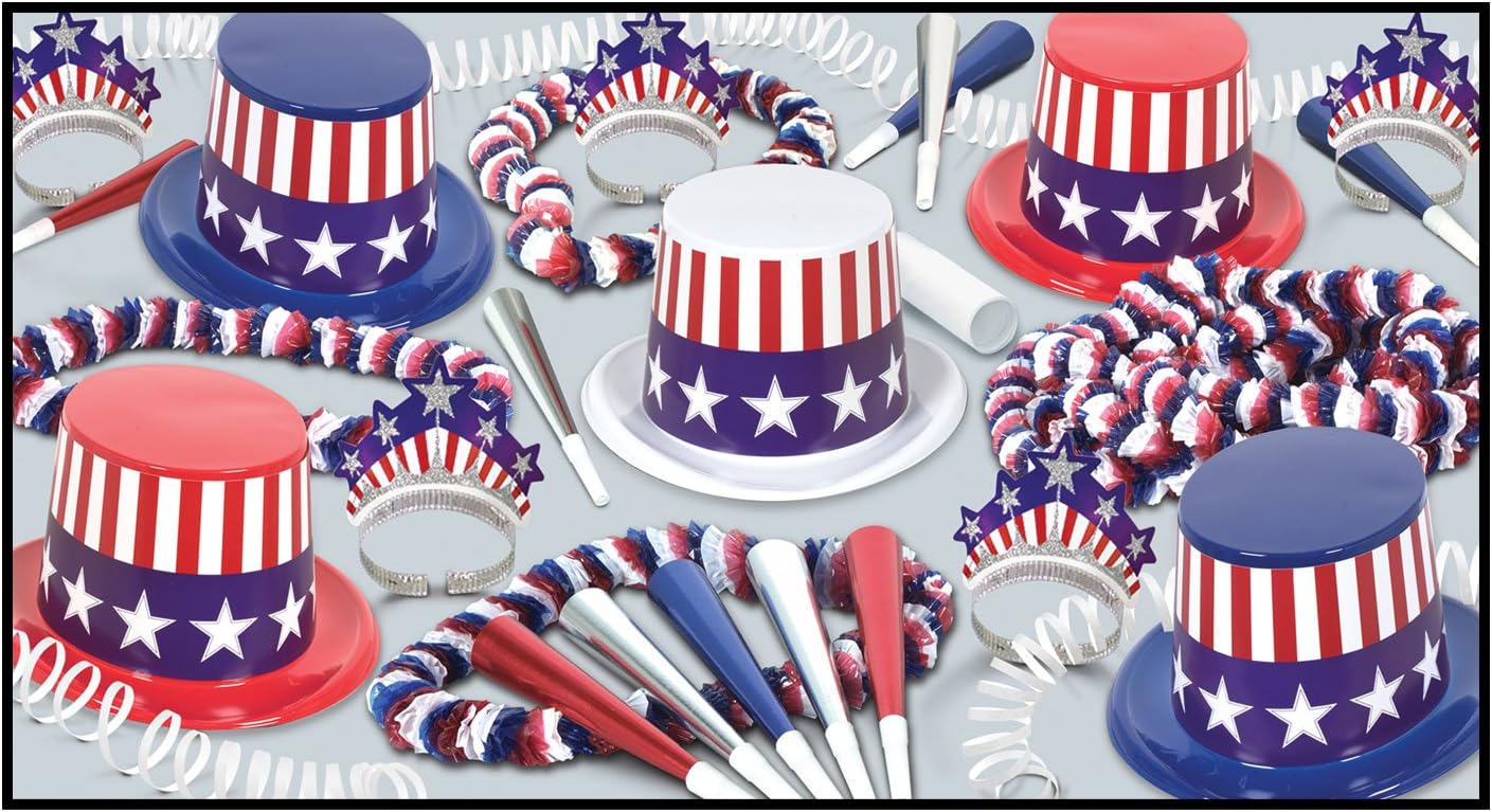 Beistle Patriotic Star Whirls Hanging Decorations