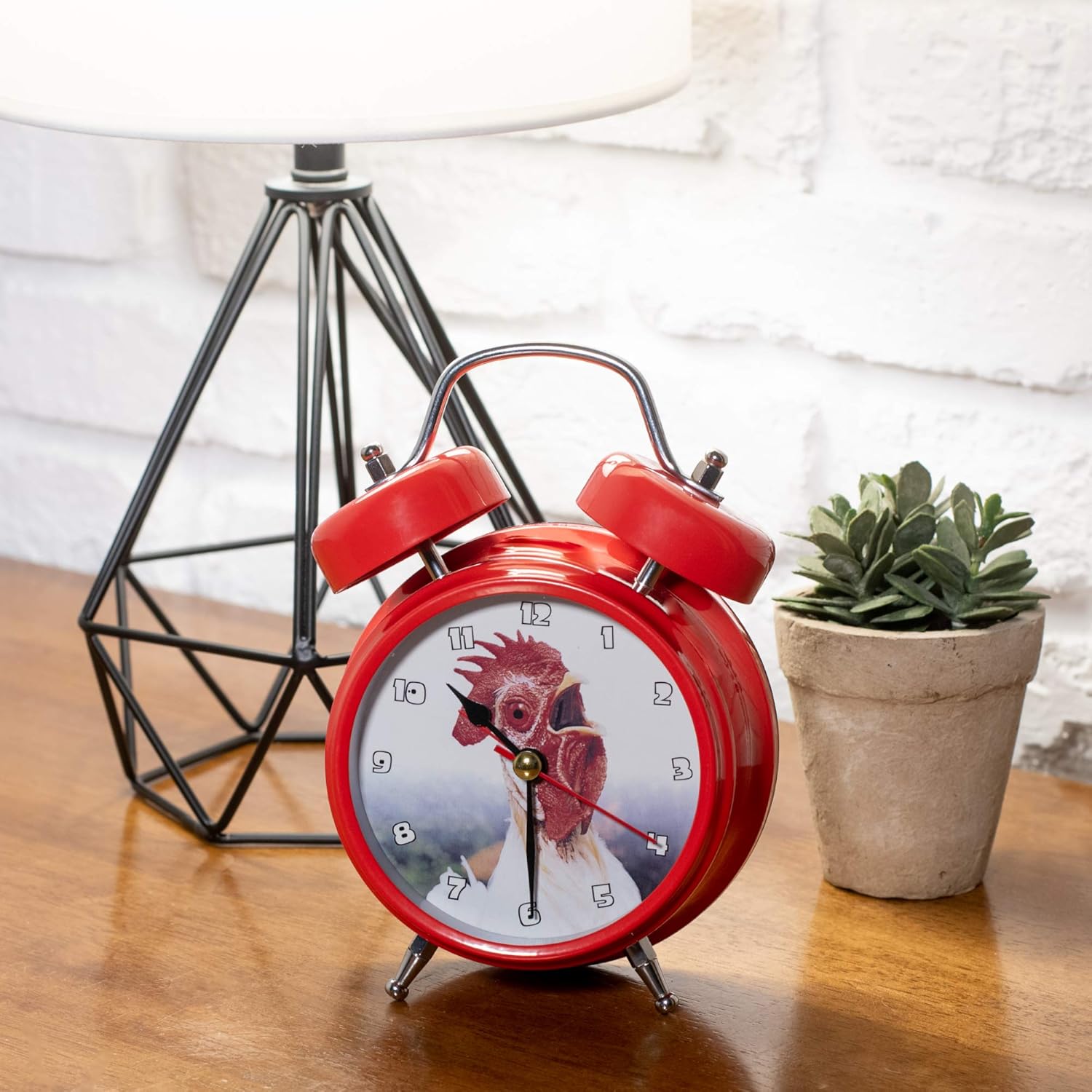 Wacky Wakers Red Rooster Alarm Clock with Rooster Sound