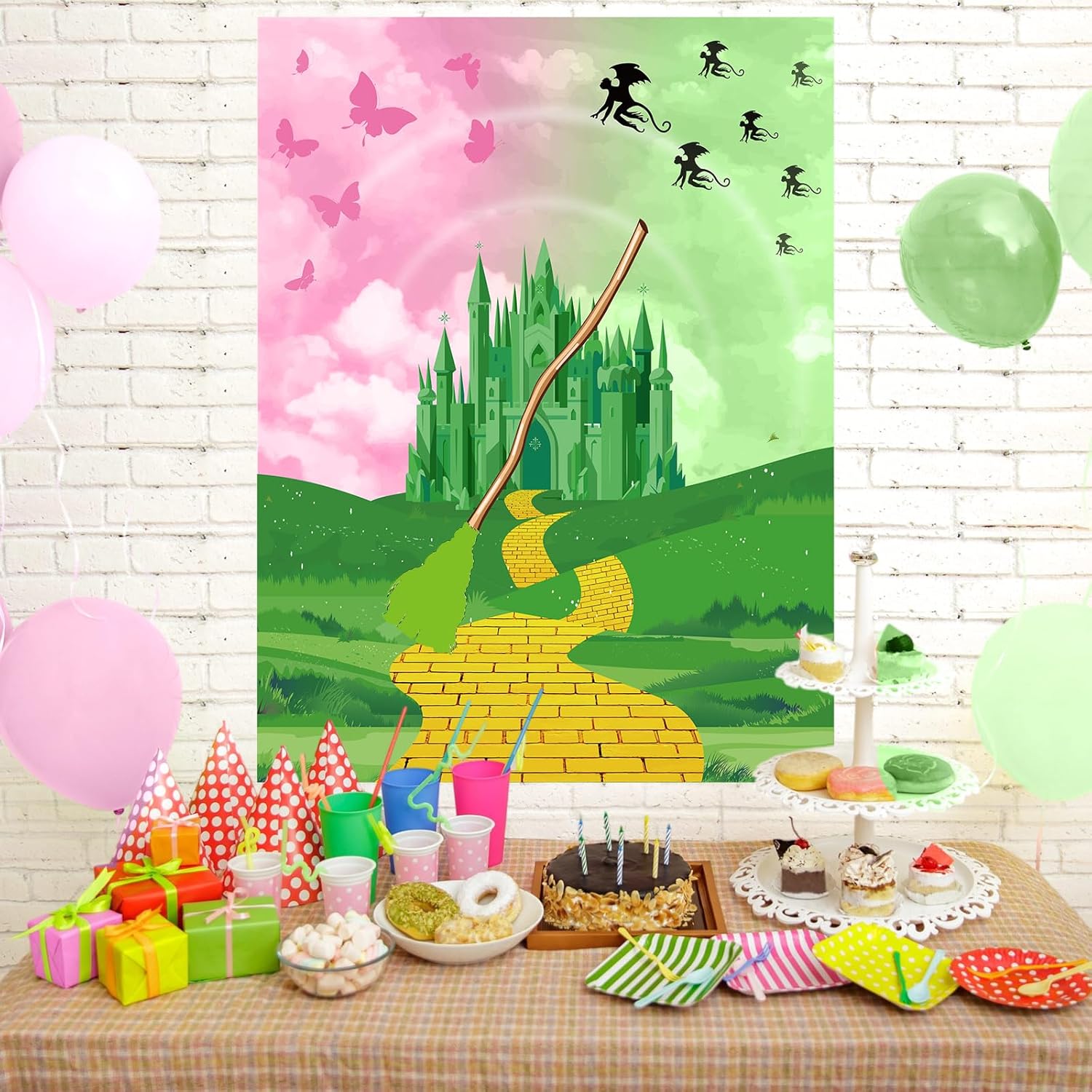 Witch Party Games Set Pink Green Decorations