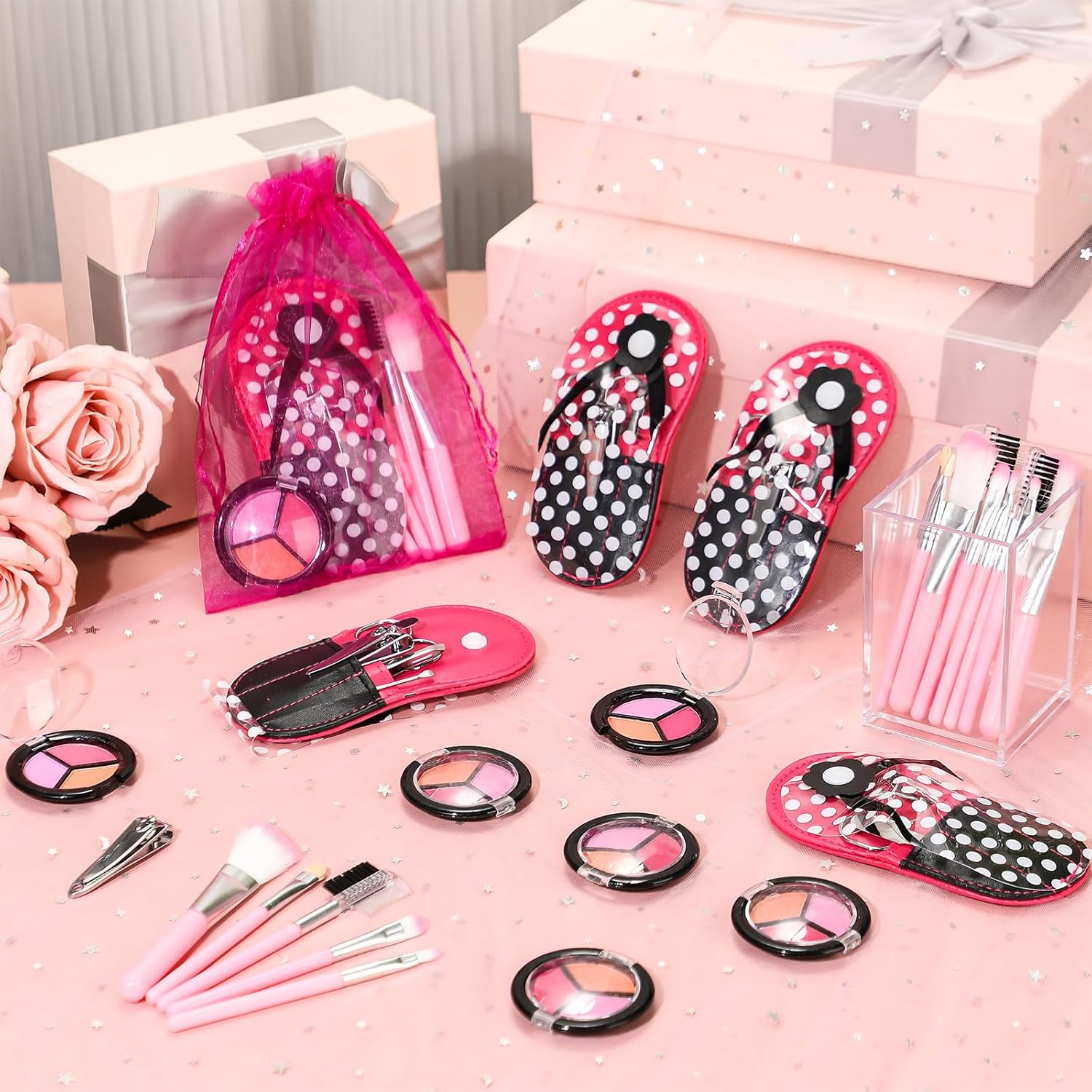 12 Sets Kids Spa Party Kit for Girls Makeup and Manicure Supplies