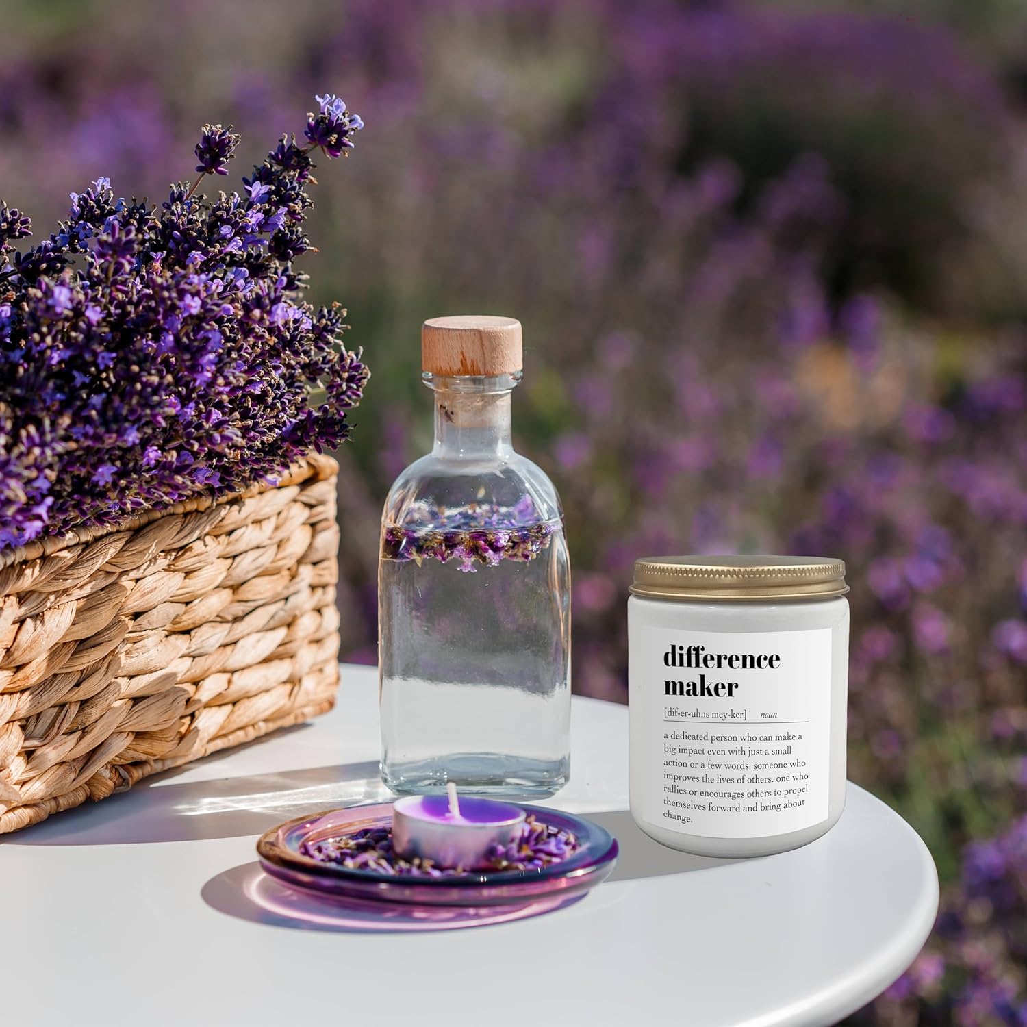 Difference Maker Candle - 8oz Soy Wax Jar with Lavender Scent