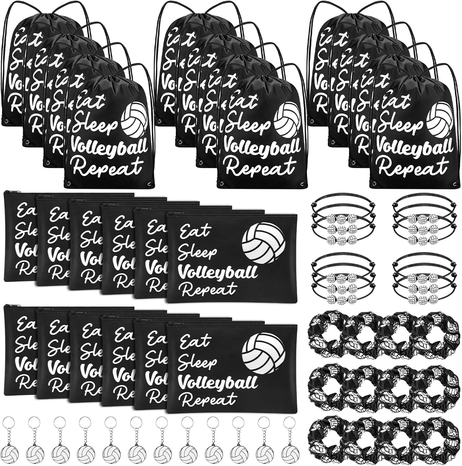 MiniInflat 60 Pcs Volleyball Party Favors Multi Item Pack