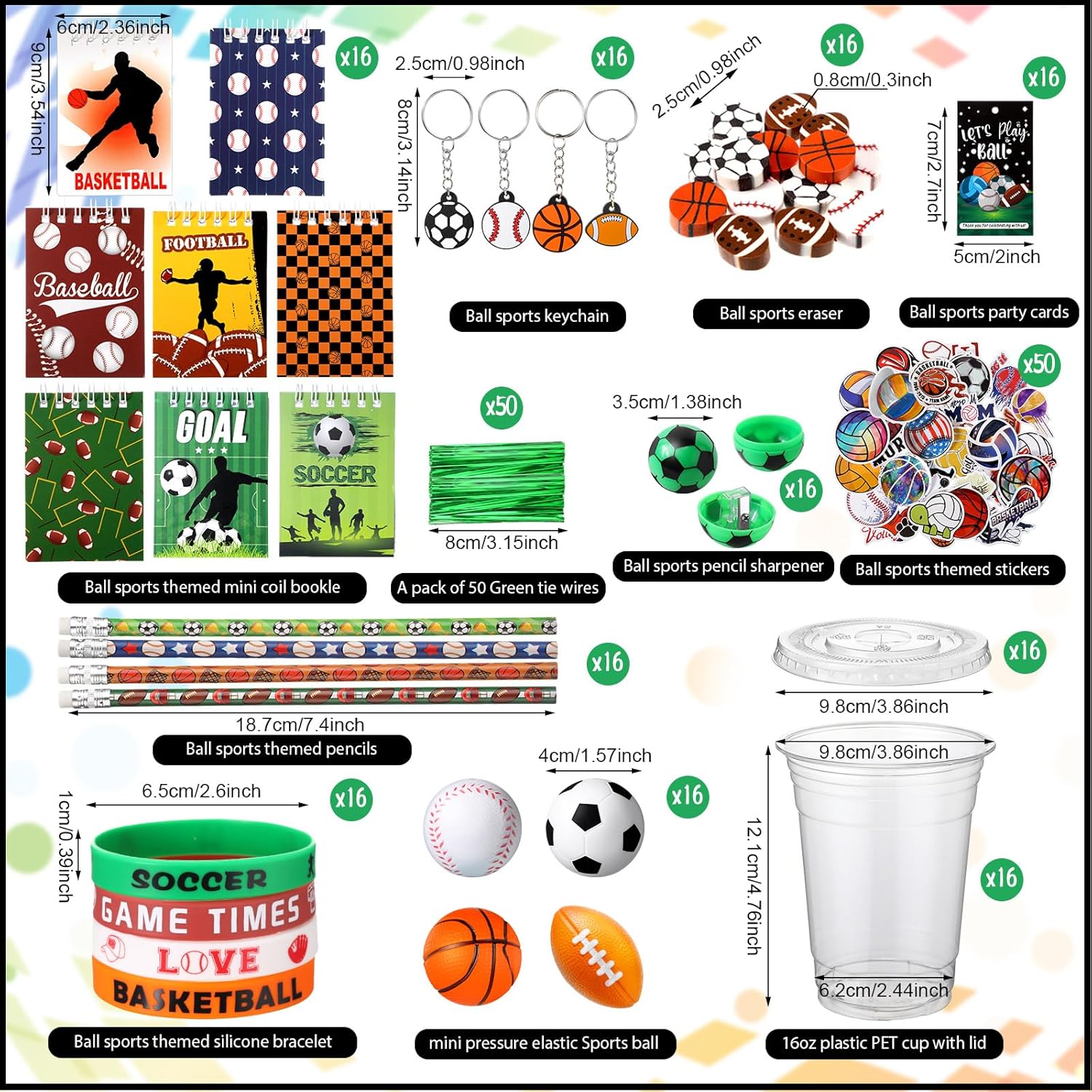 Colarr 195 Pcs Multi Item Party Favor Pack