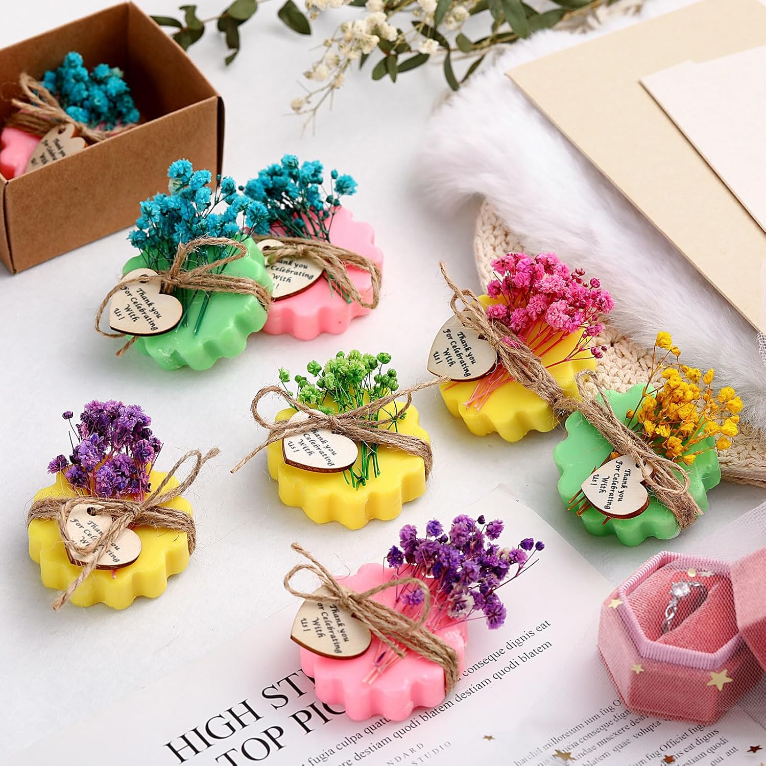 Kigeli 45pcs Soap Favors DIY Wedding Bridal Shower Gift Set