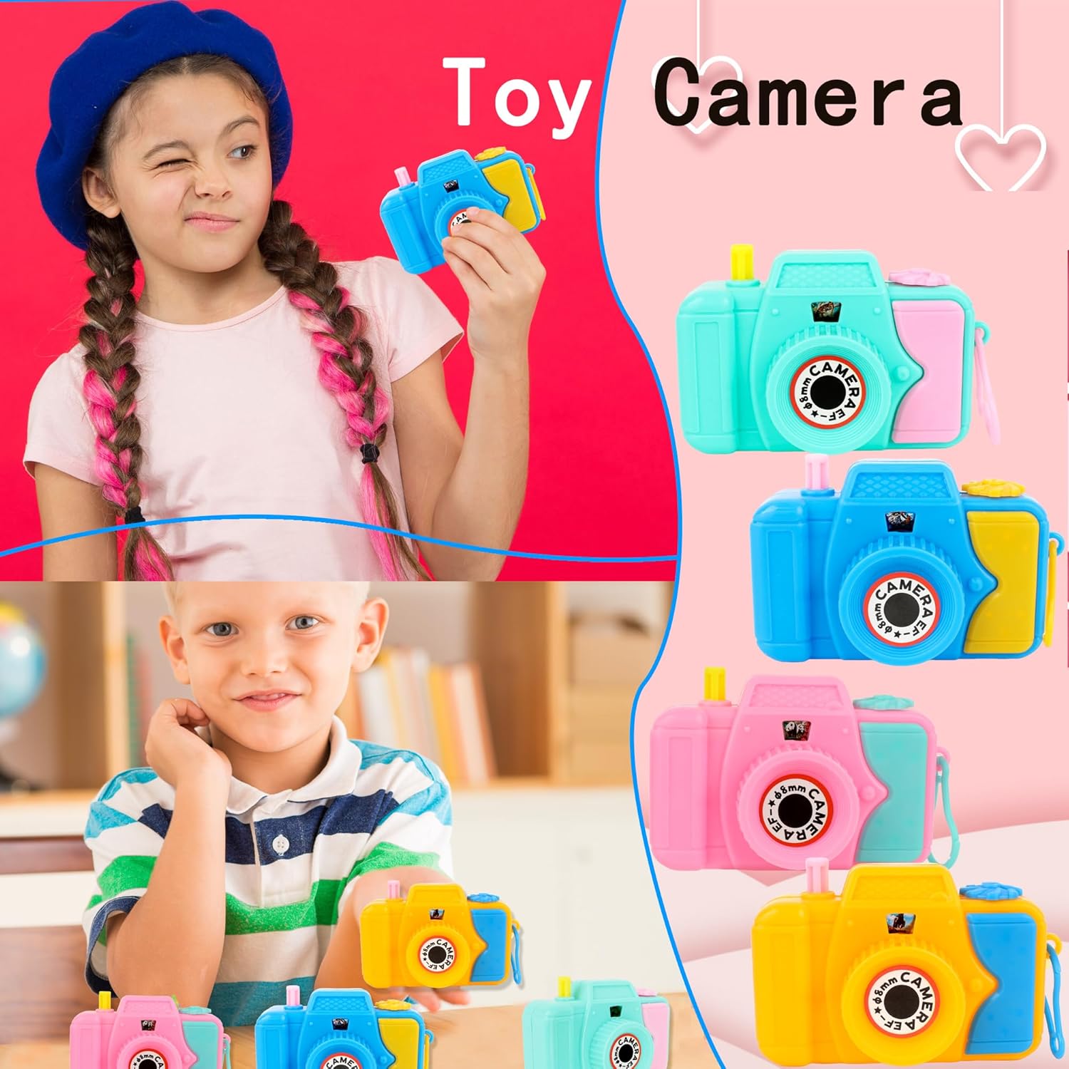 32 Pcs Mini Plastic Camera Toy Set for Kids