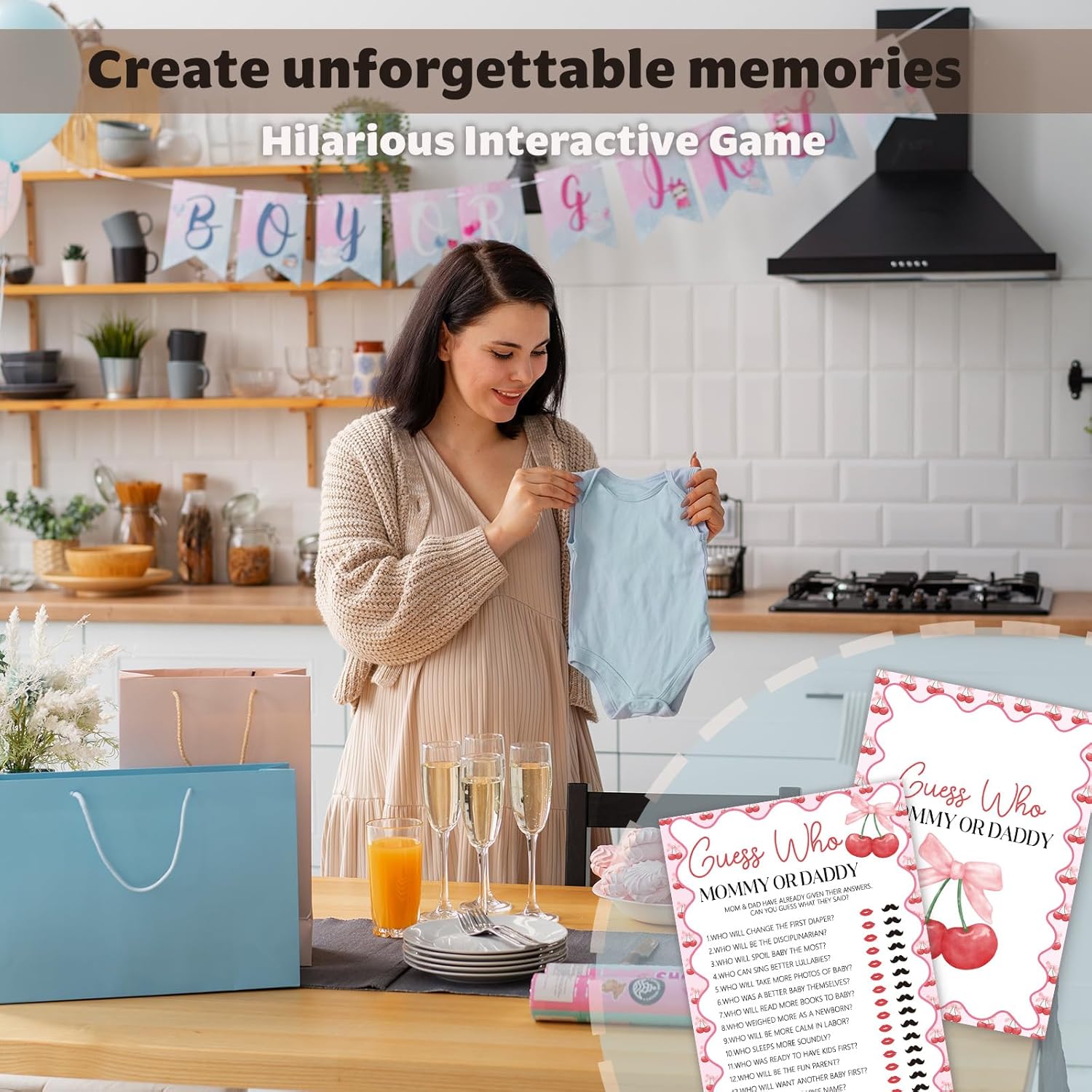 Hilarious Baby Shower Games Who Mommy or Daddy 25pcs