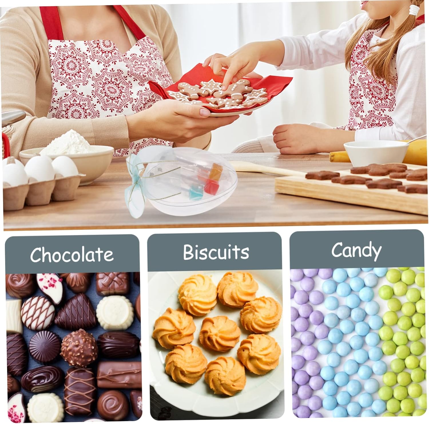 6pcs Clear Easter Candy Boxes for Party Supplies