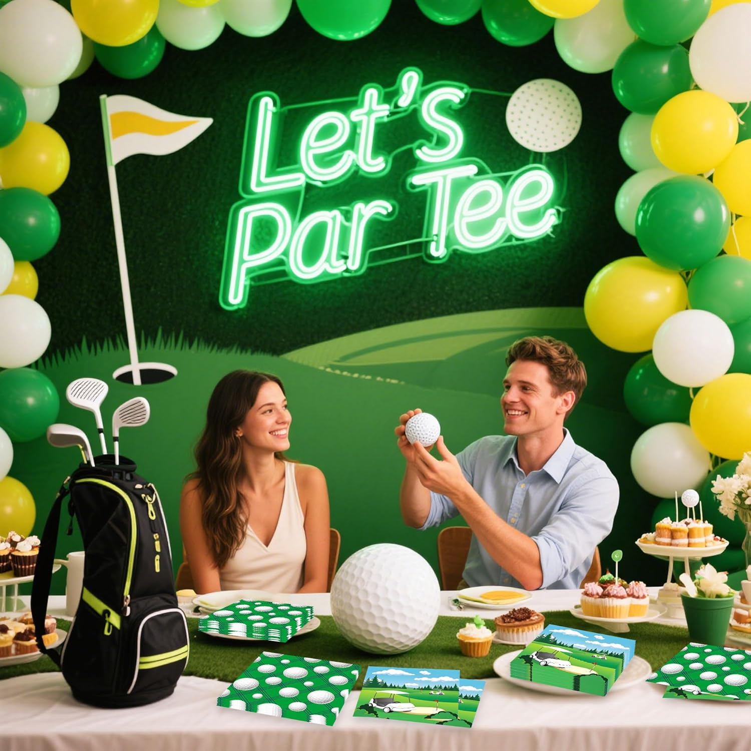Golf Themed Paper Napkins Set for Parties