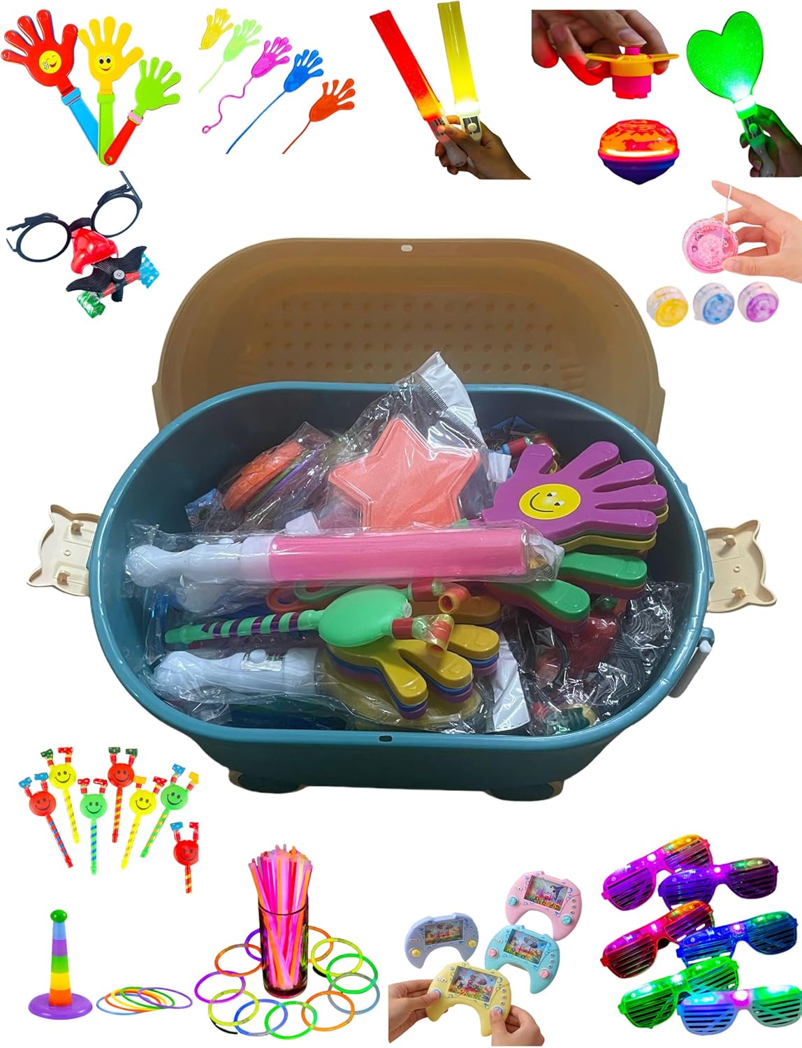 Moon Waves Party Favors Toys with Storage Case 66 PCS Bundle