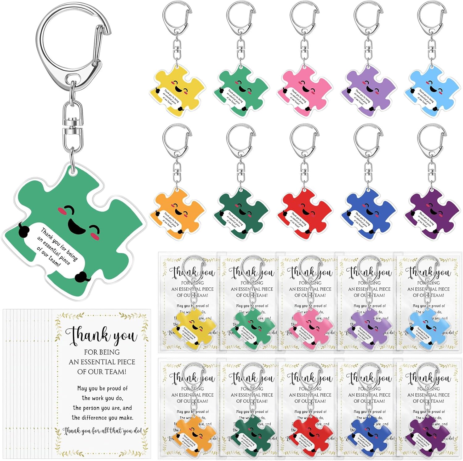 Geelin Team Puzzle Keychain Gift Set